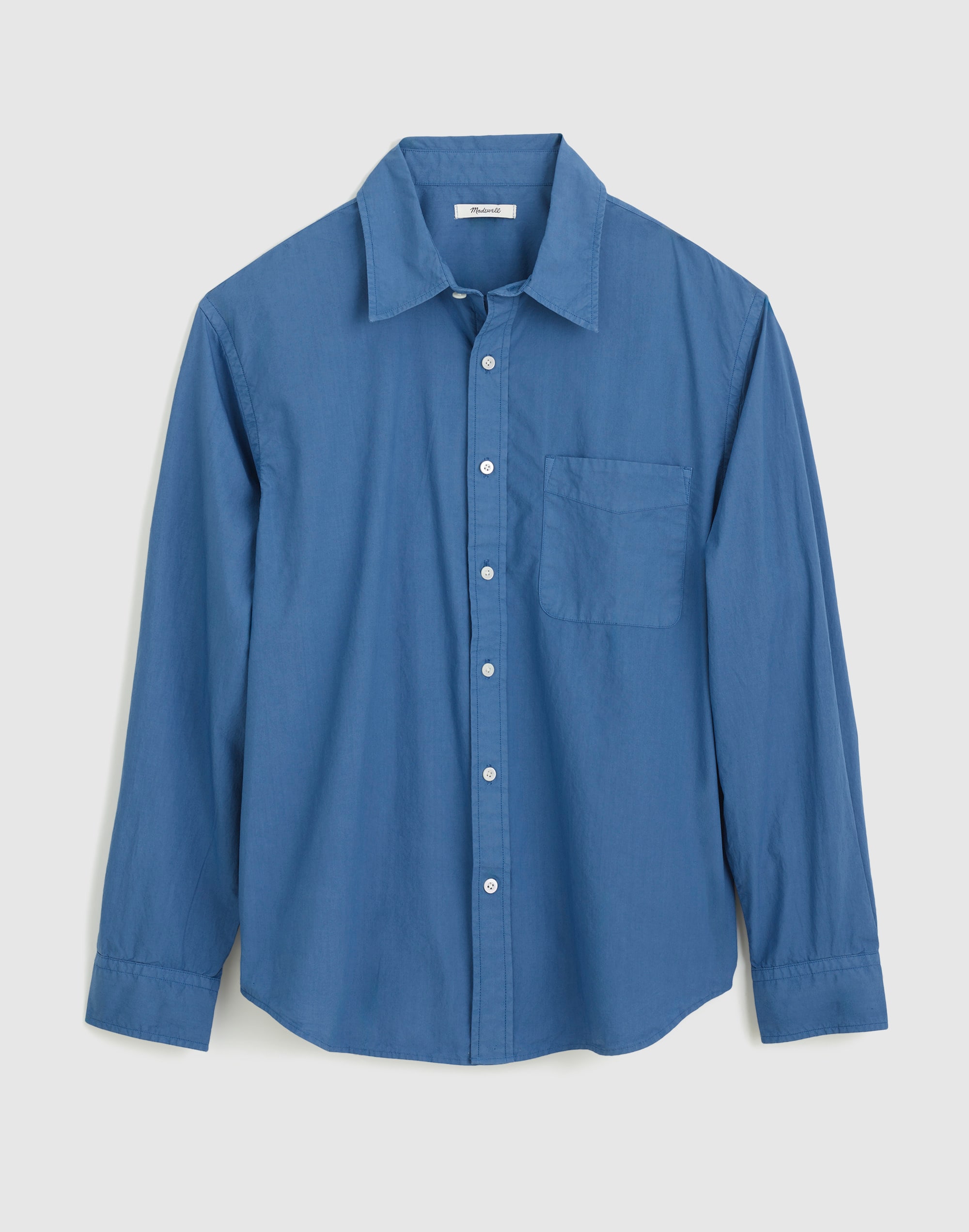 Button-Up Shirt in Crisp Poplin