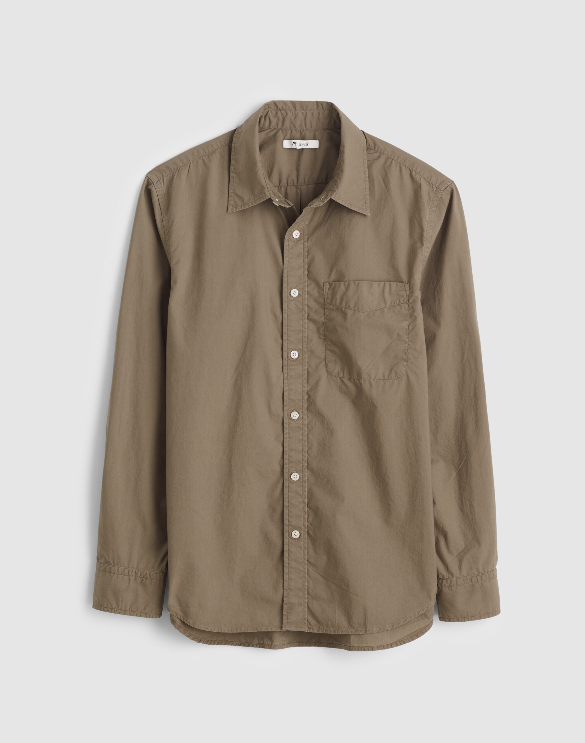 Button-Up Shirt in Crisp Poplin
