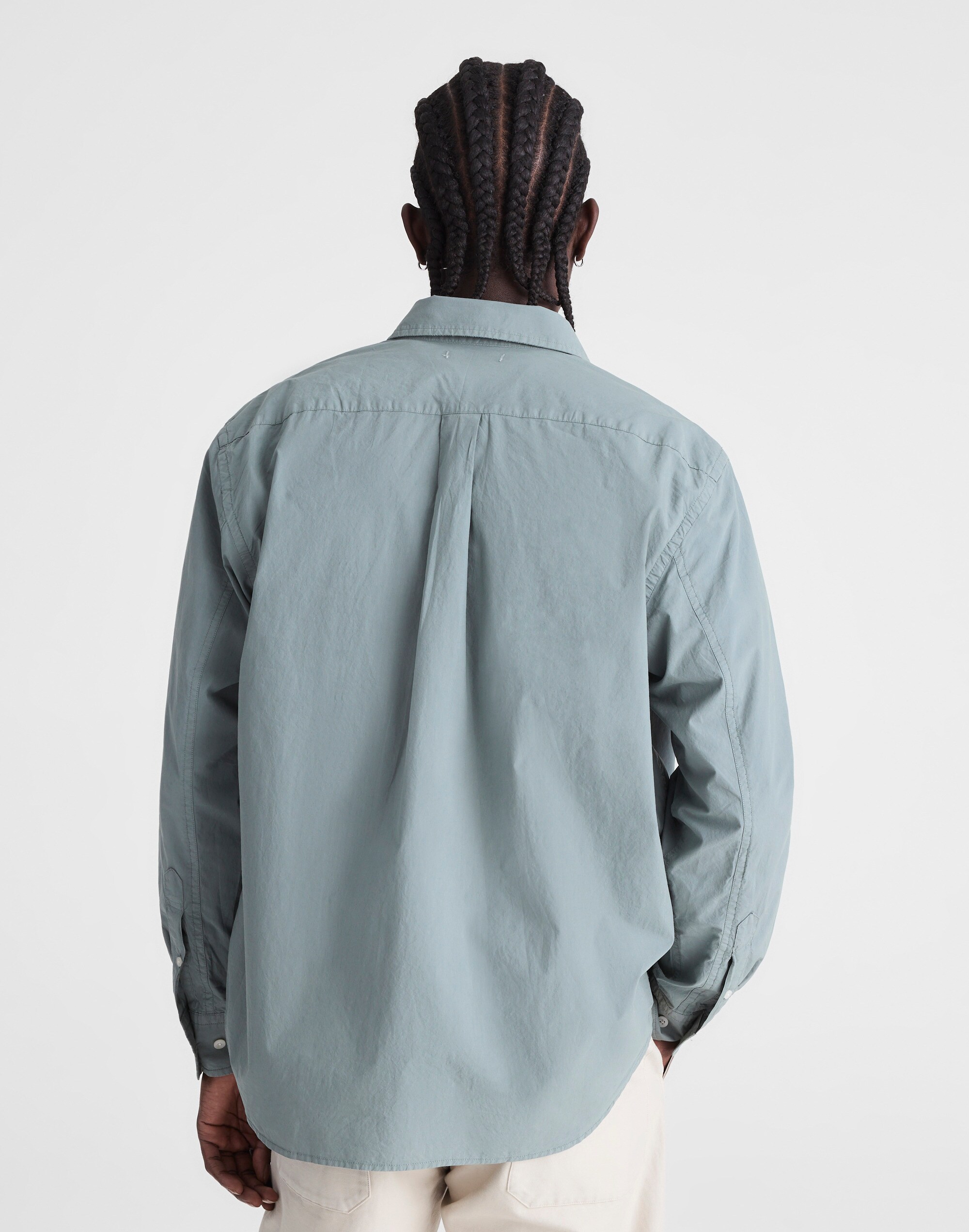 Button-Up Shirt in Crisp Poplin