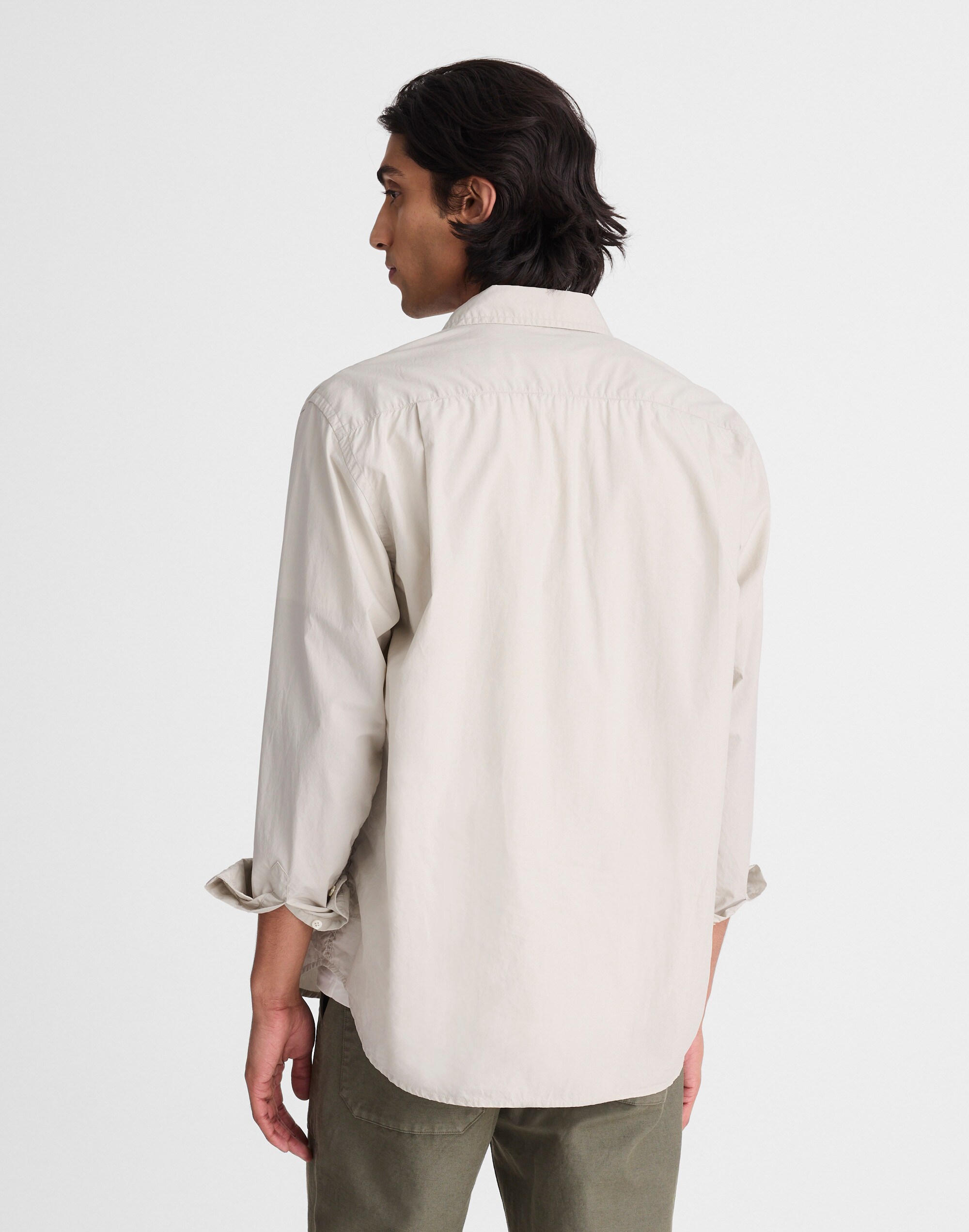 Button-Up Shirt in Crisp Poplin