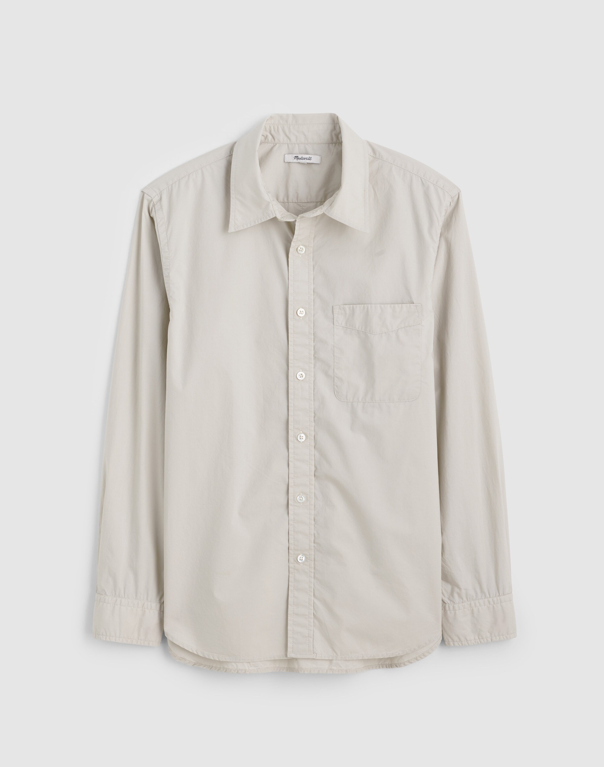 Button-Up Shirt in Crisp Poplin
