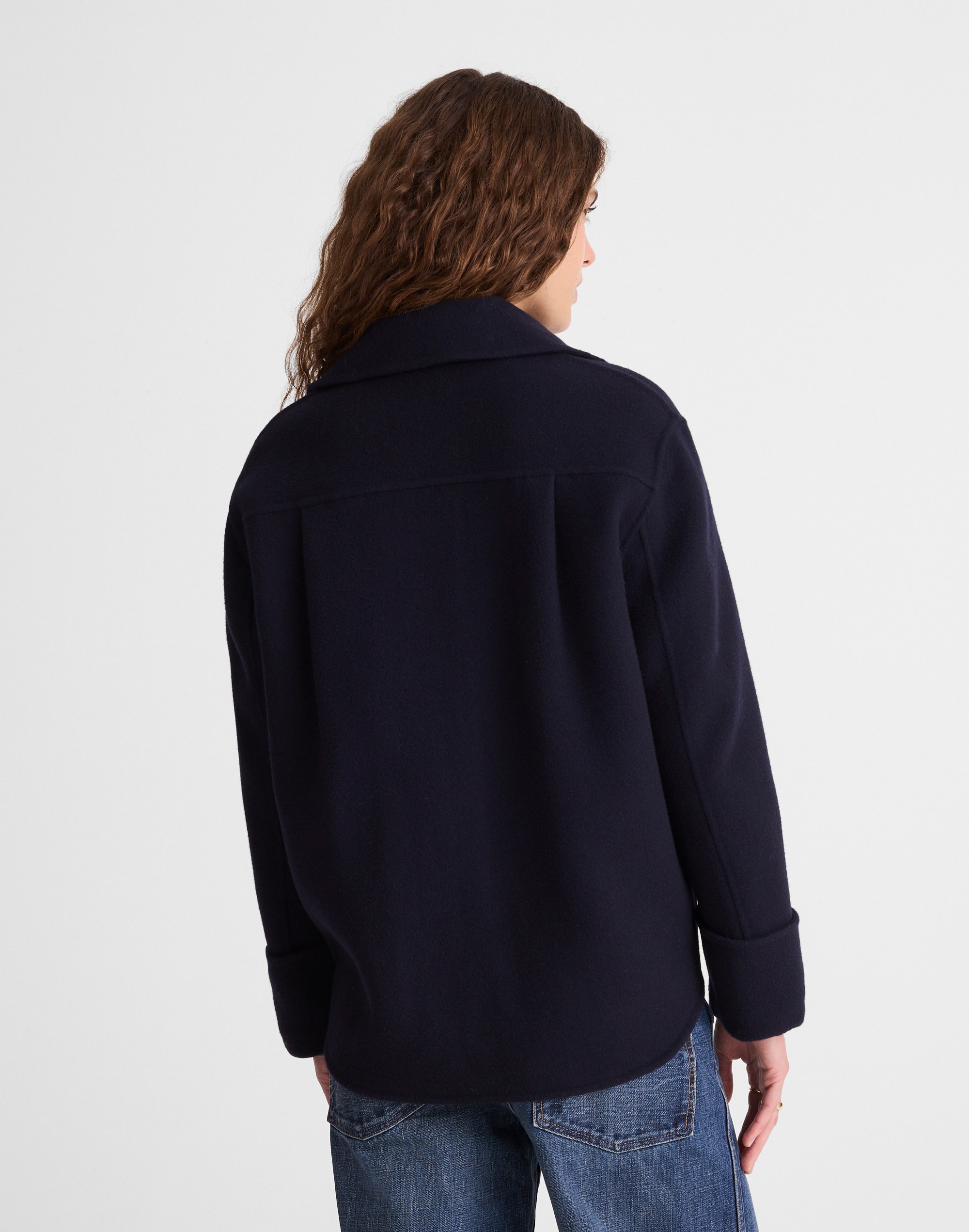 Double-Faced Chore Jacket in Italian Wool Blend