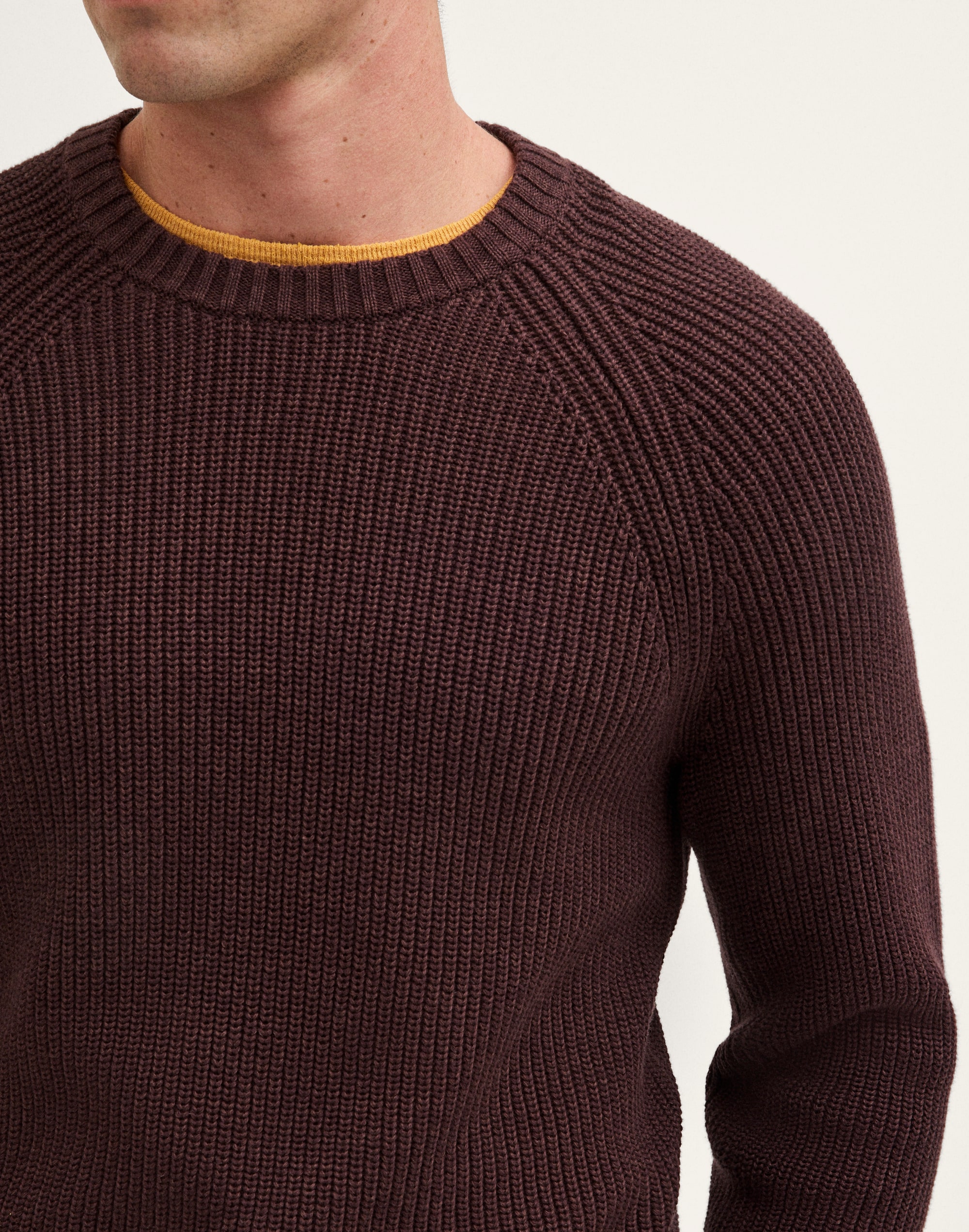 Cotton Shaker-Stitch Crewneck Sweater