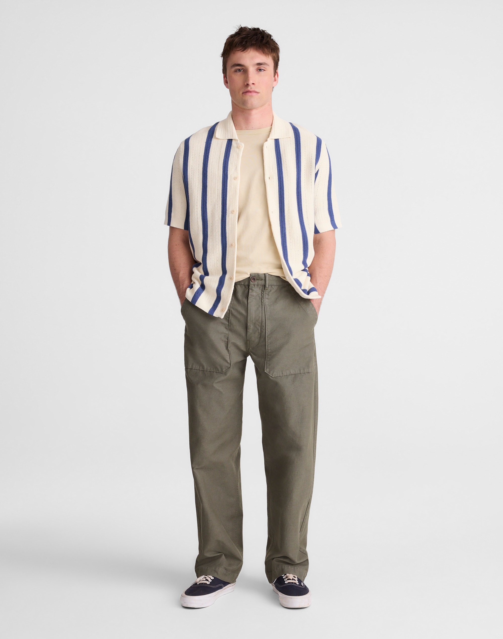 Button-Up Sweater Polo in Everyday Cotton