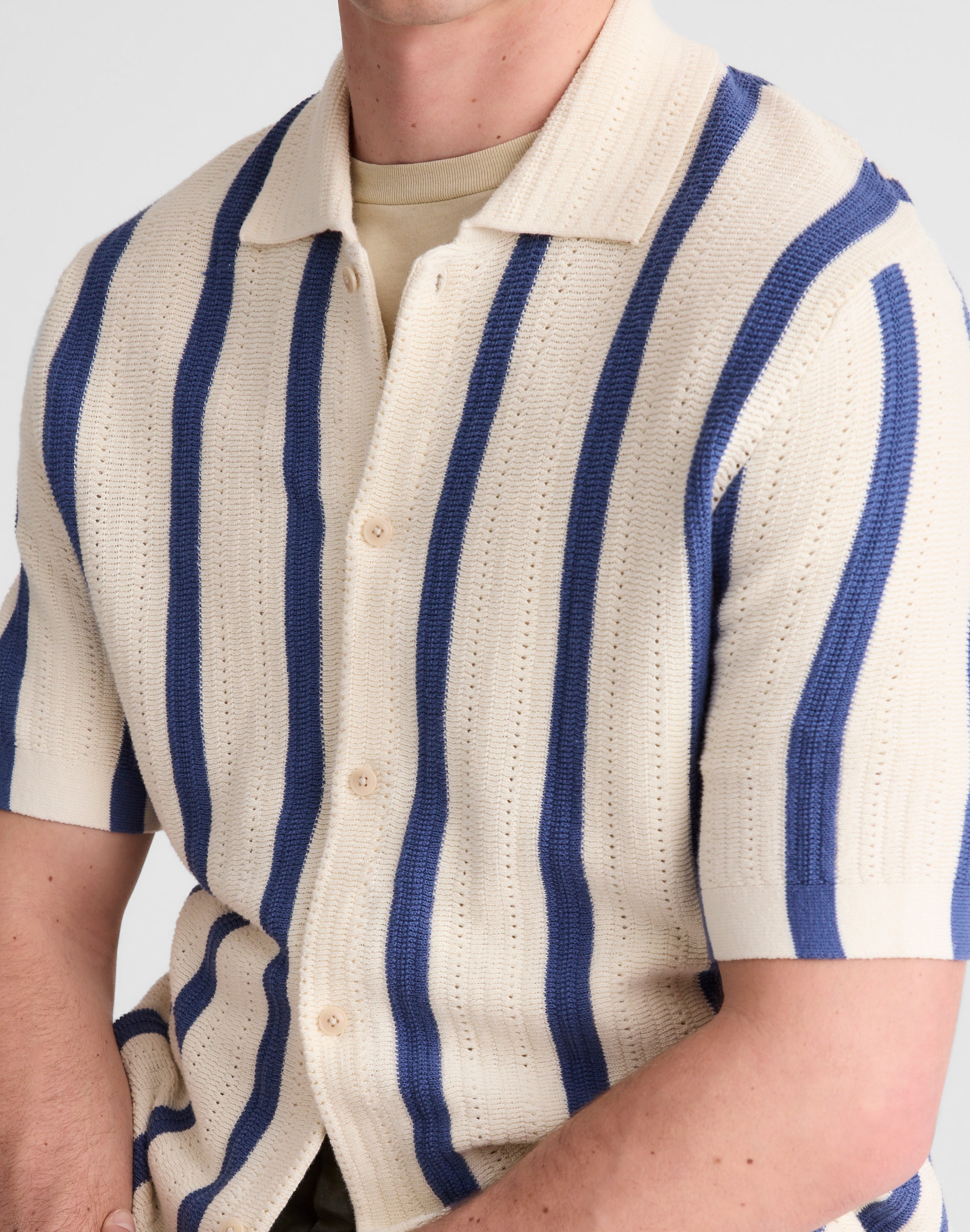 Button-Up Sweater Polo in Everyday Cotton