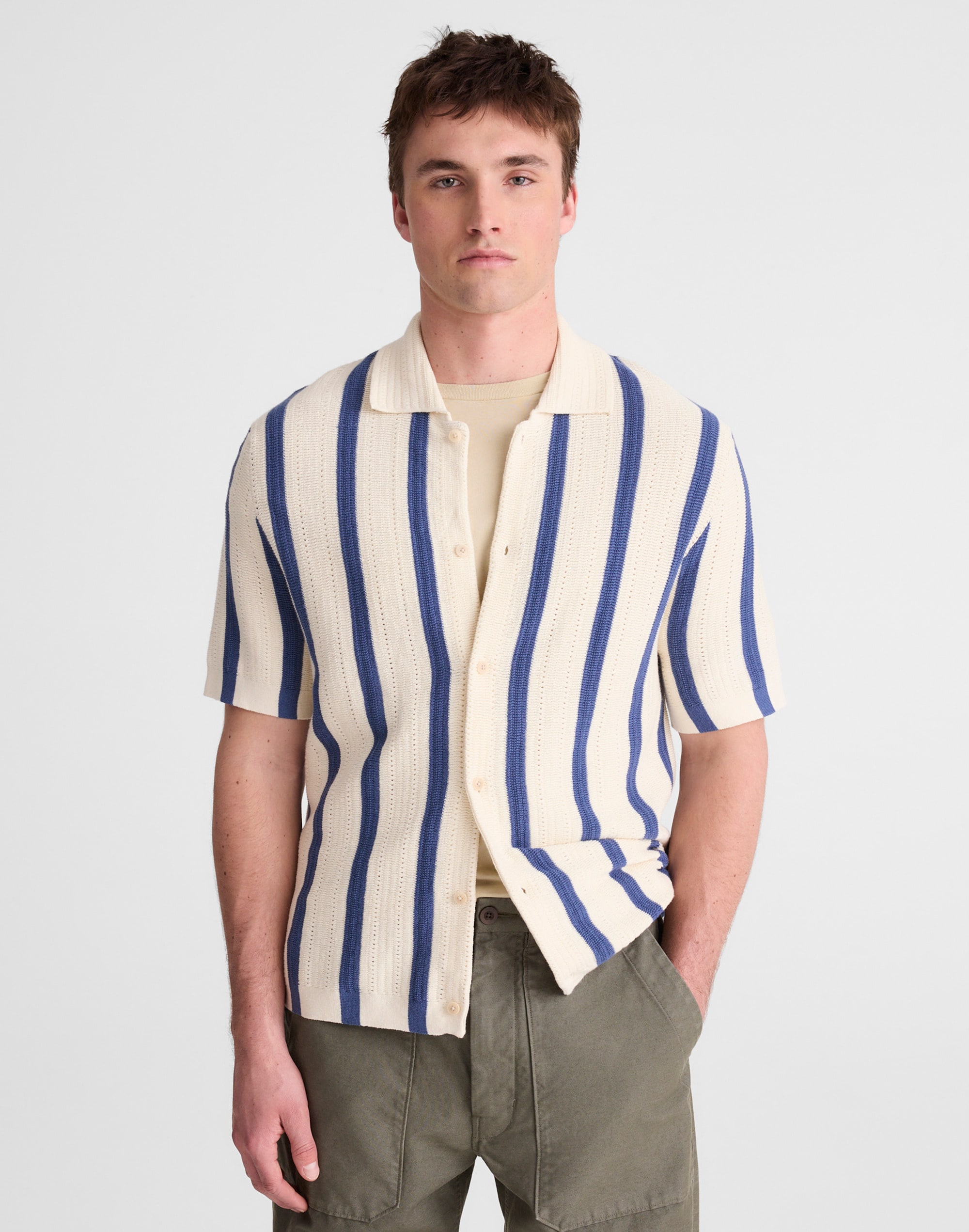 Button-Up Sweater Polo in Everyday Cotton