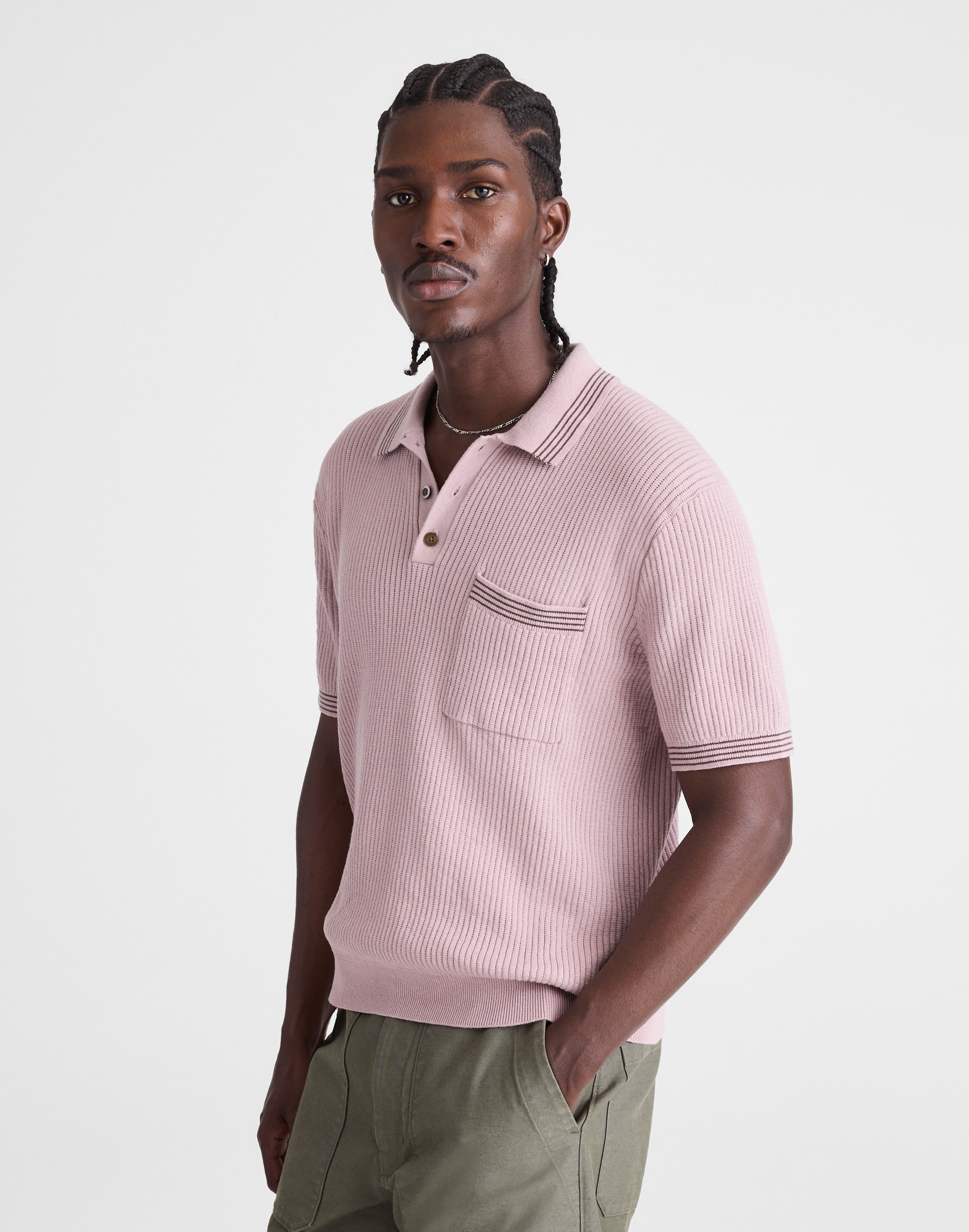 Tipped Sweater Polo