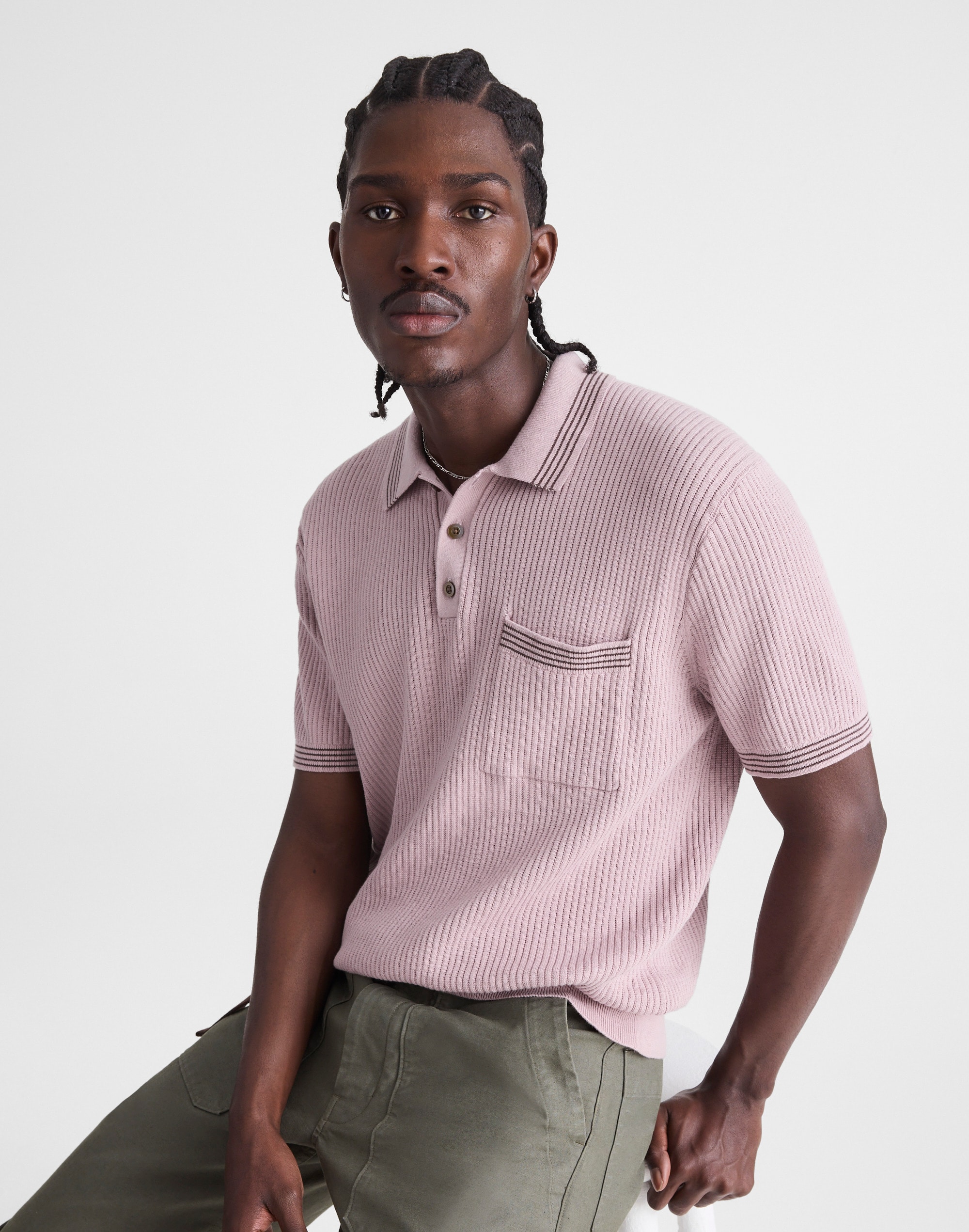 Tipped Sweater Polo