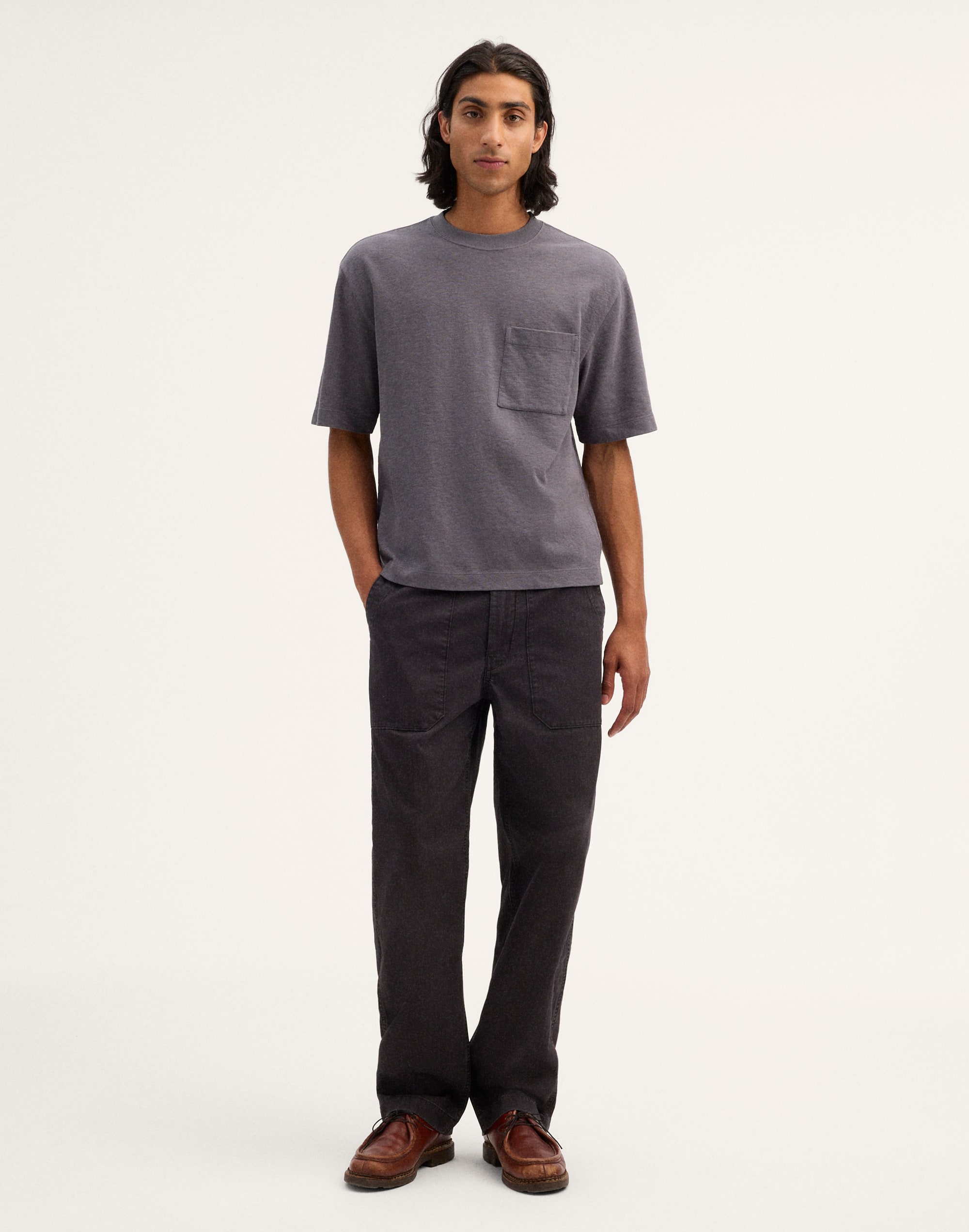 Boxy Pocket Tee in Weekend Slub