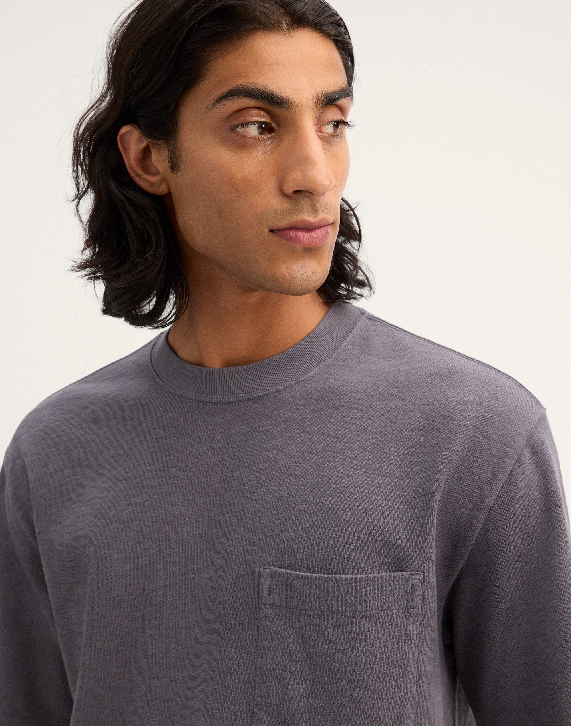 Boxy Pocket Tee in Weekend Slub