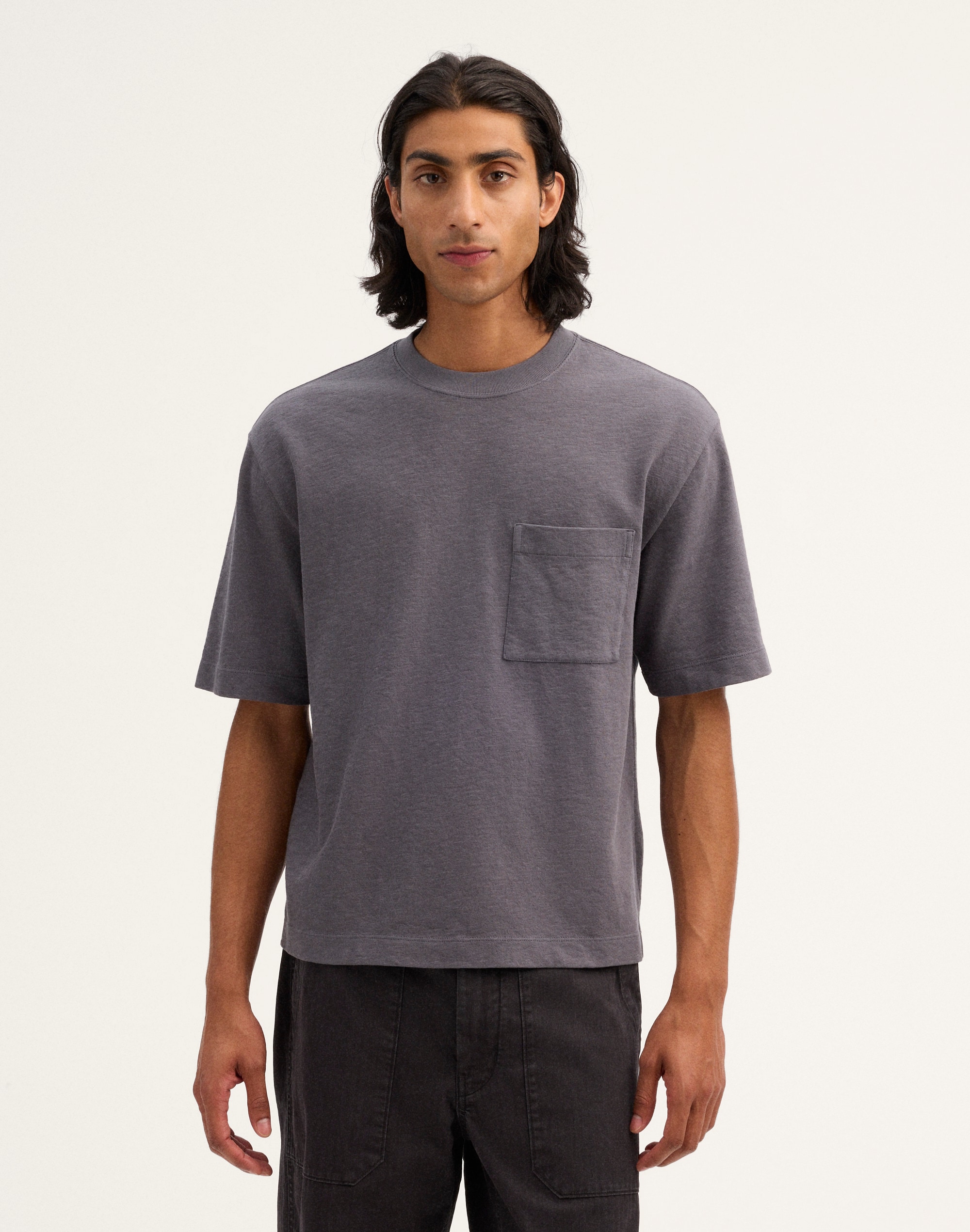 Boxy Pocket Tee in Weekend Slub