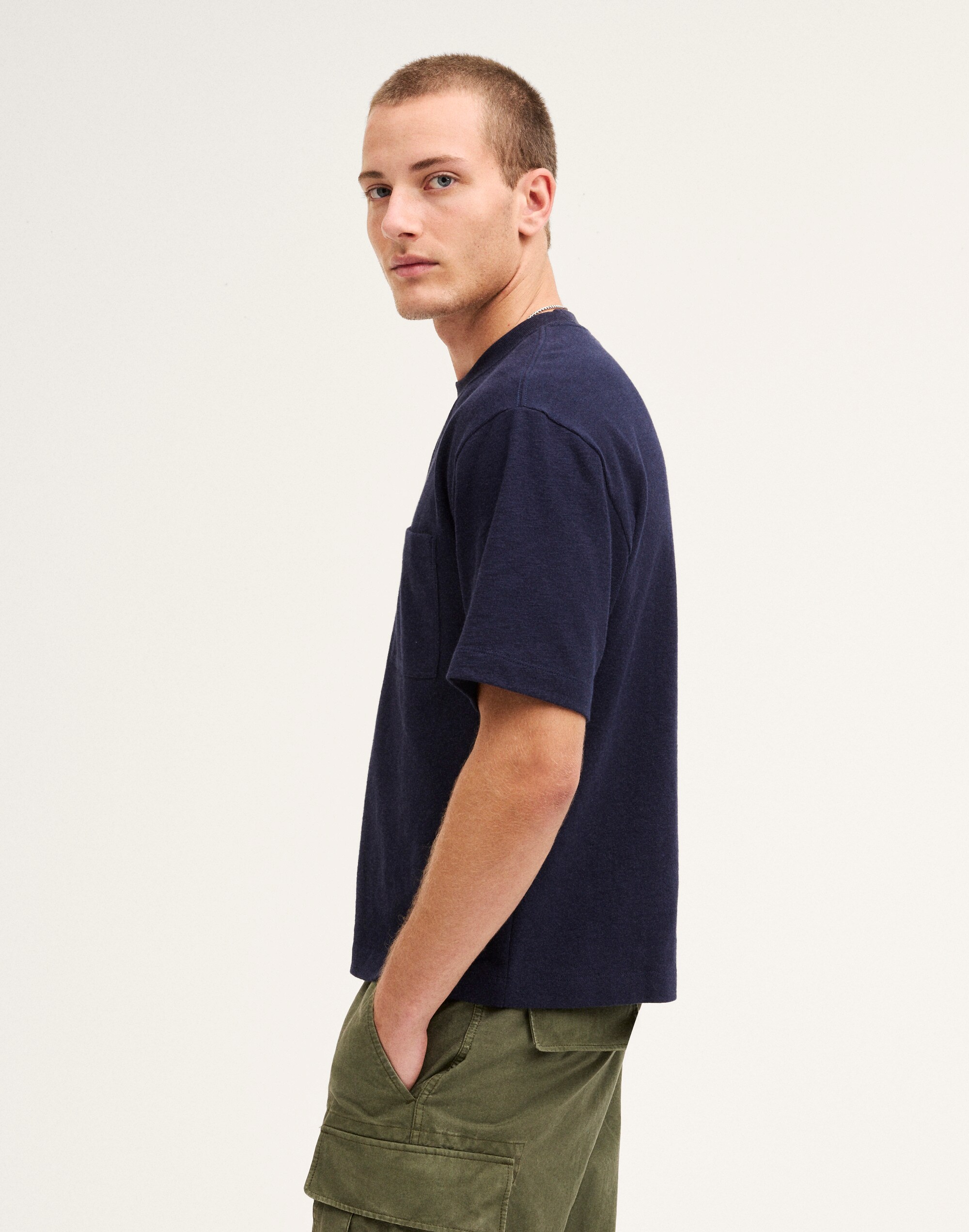 Boxy Pocket Tee in Weekend Slub