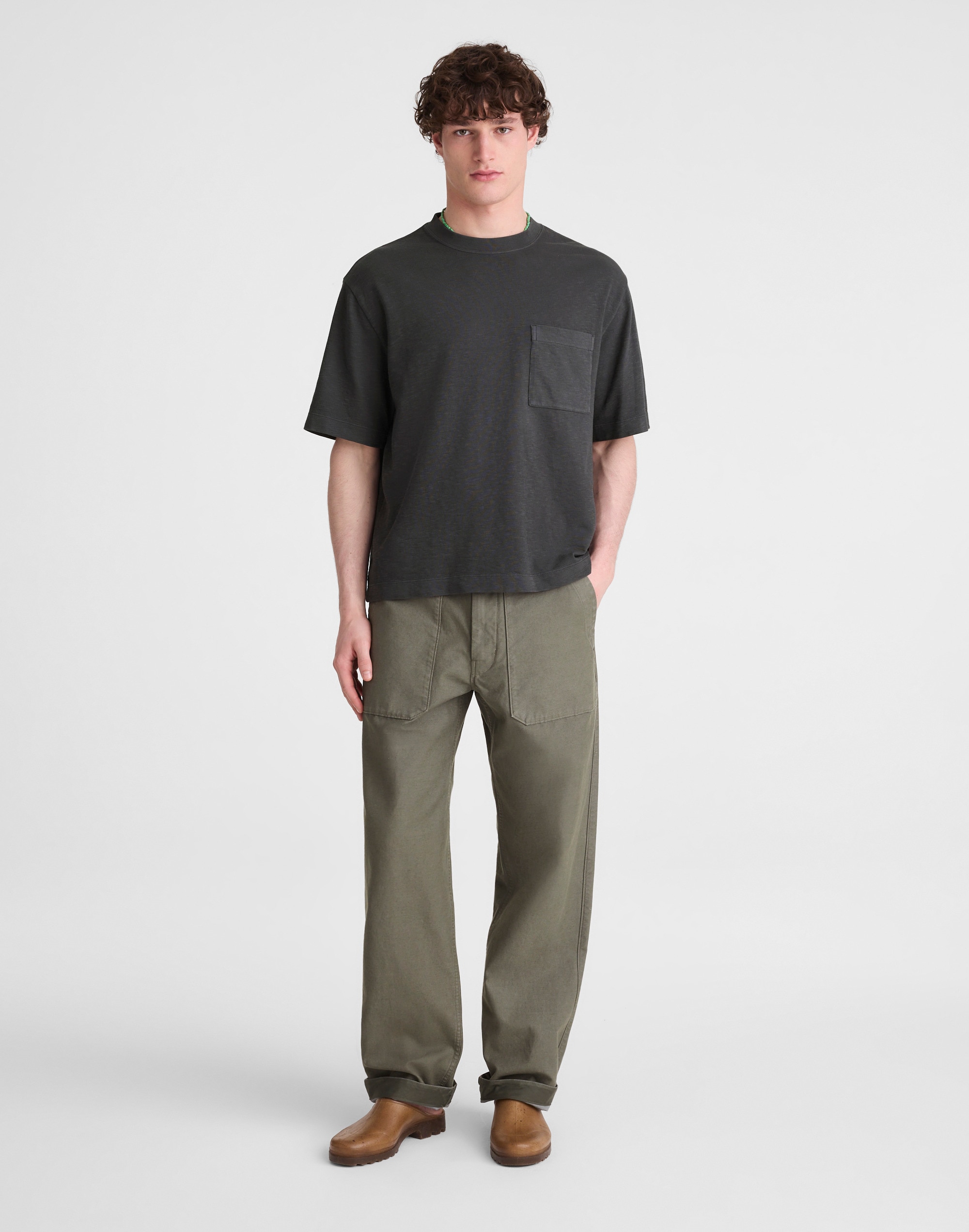 Boxy Pocket Tee in Weekend Slub