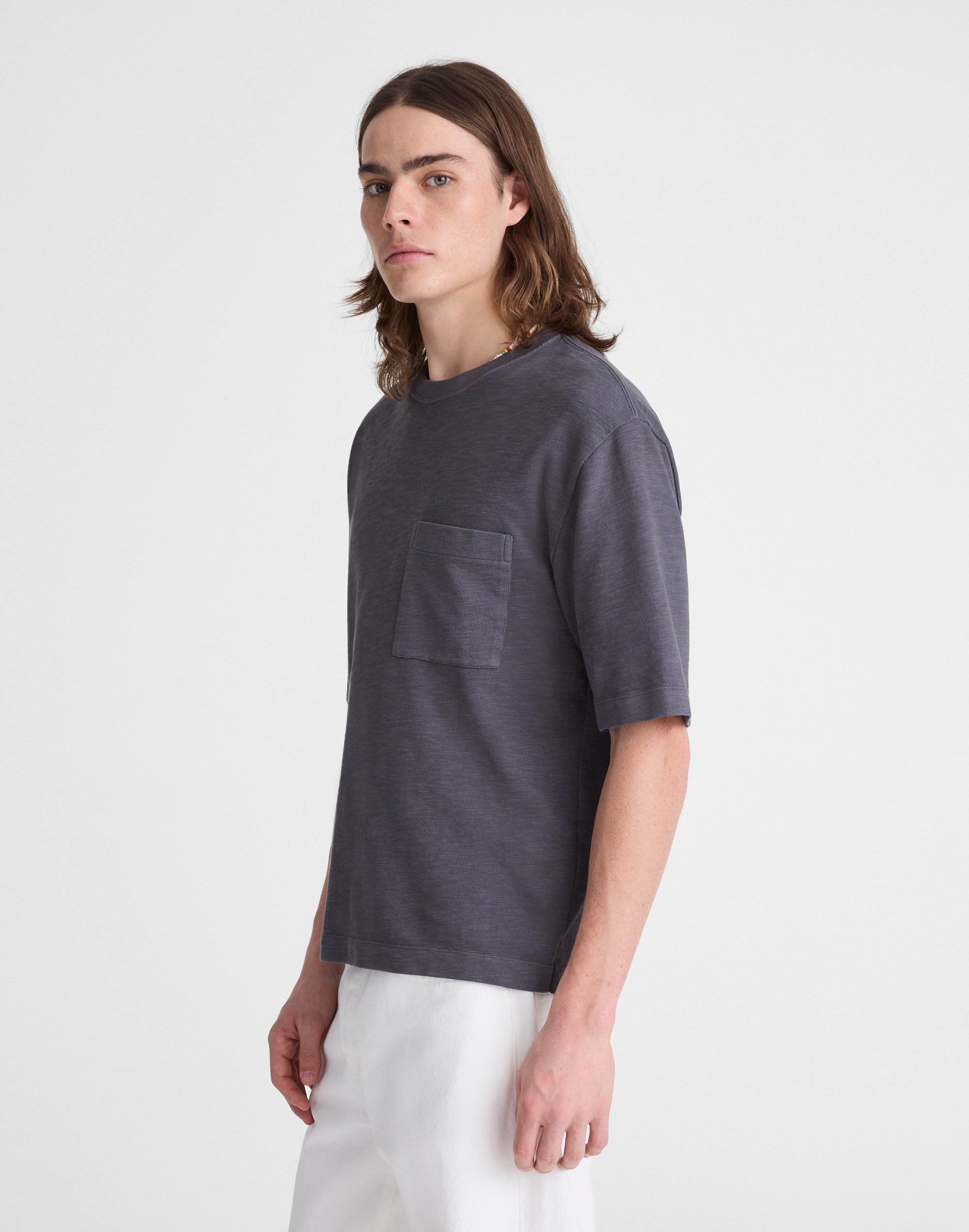 Boxy Slub Pocket Tee