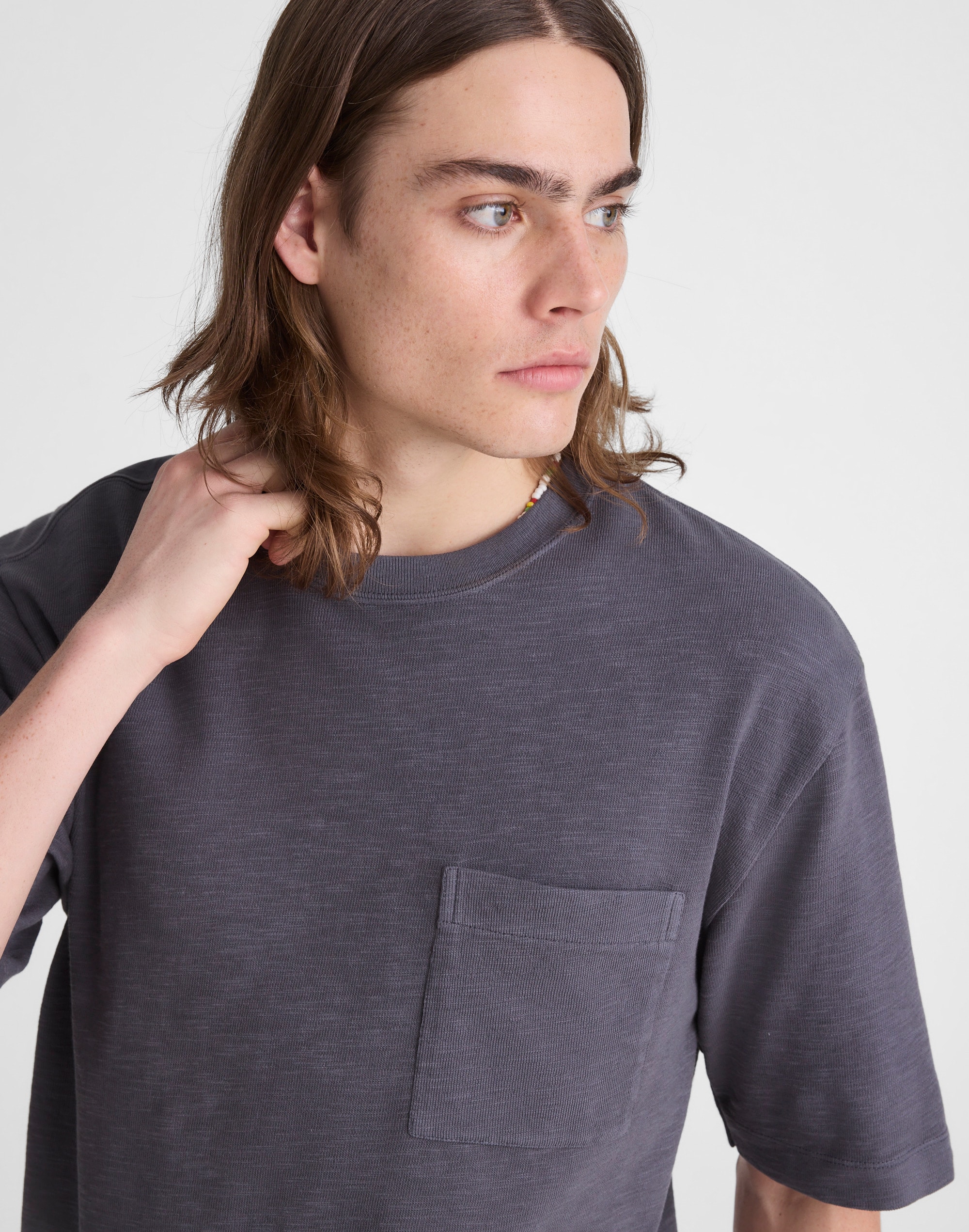 Boxy Slub Pocket Tee