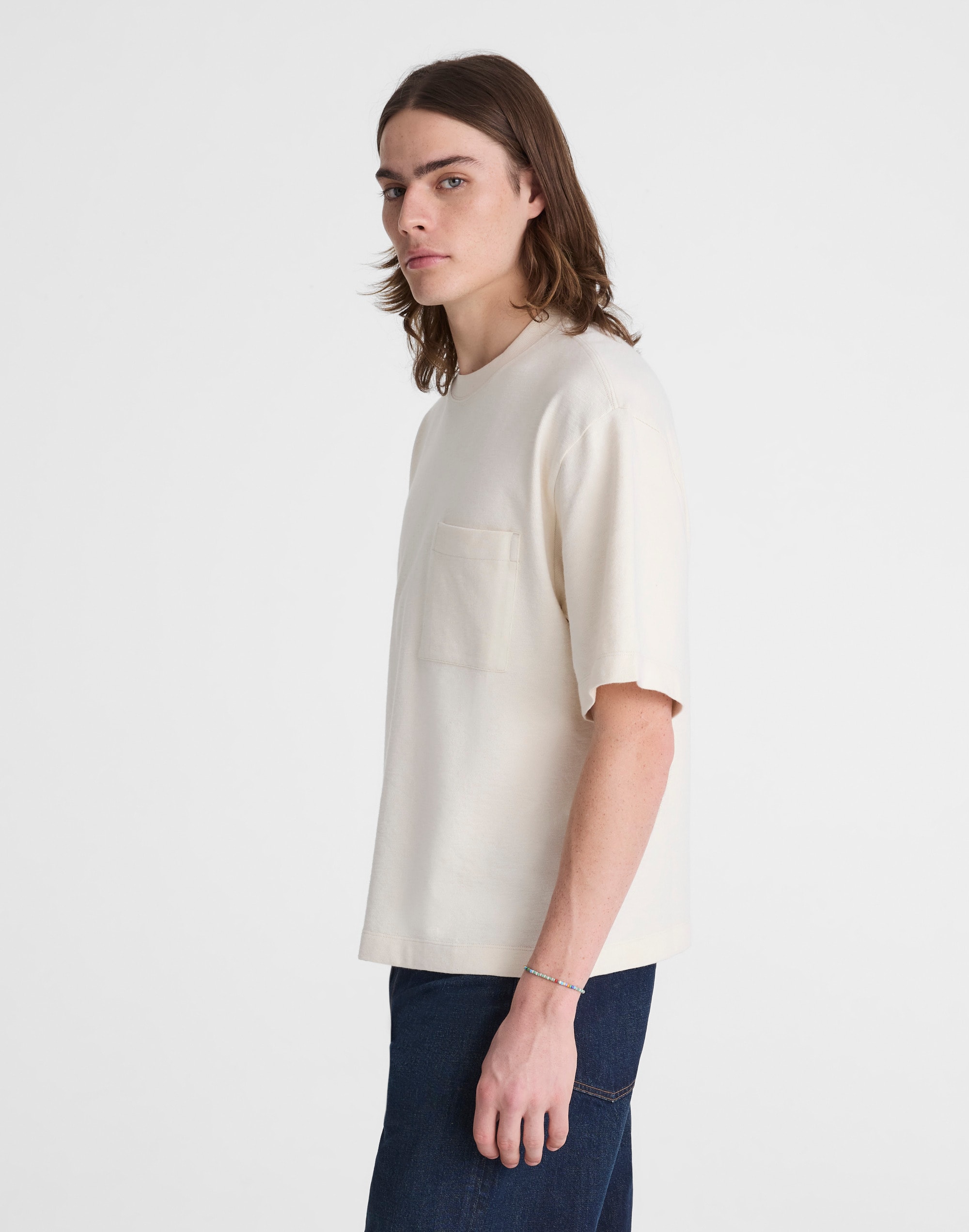 Boxy Slub Pocket Tee