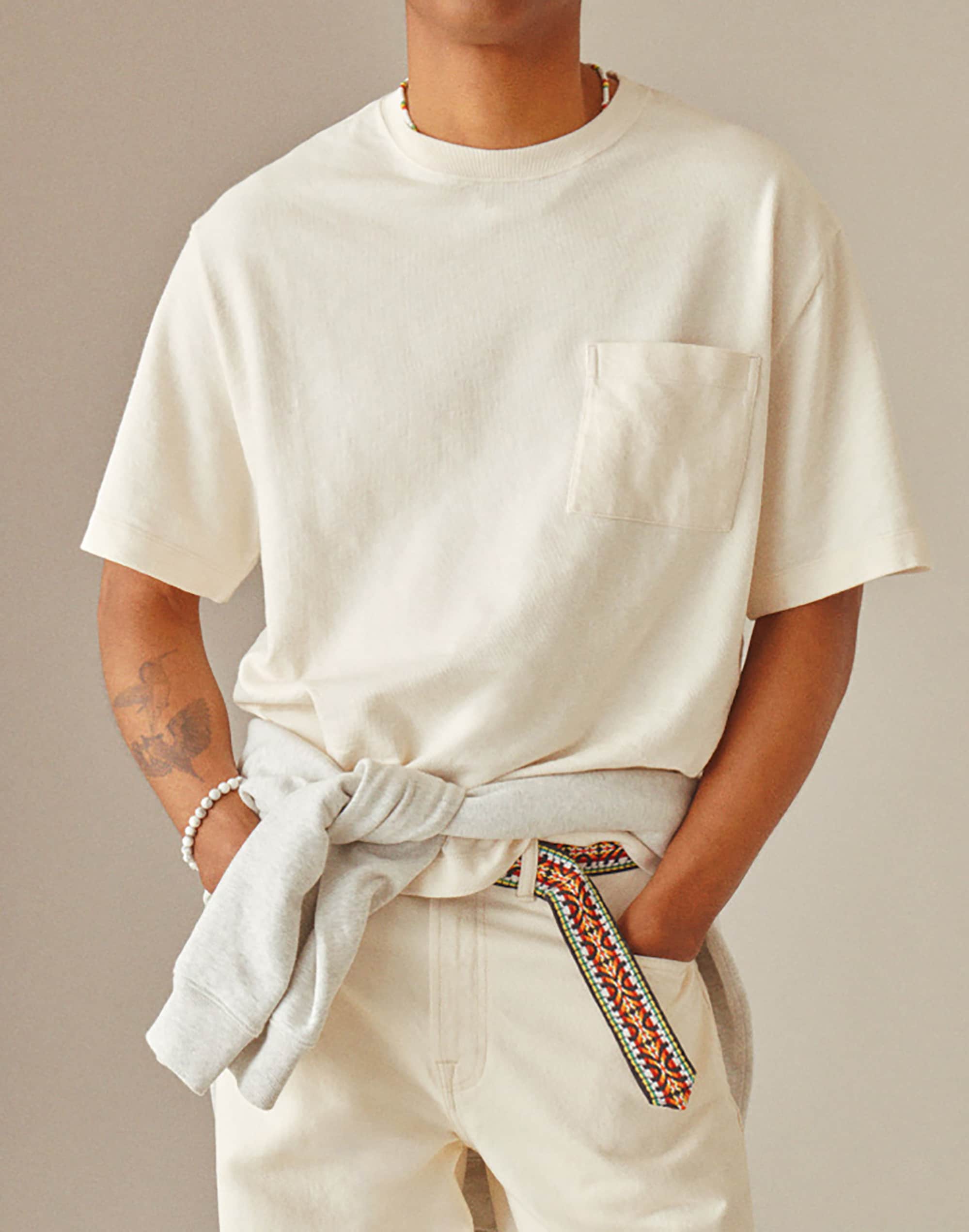 Boxy Slub Pocket Tee