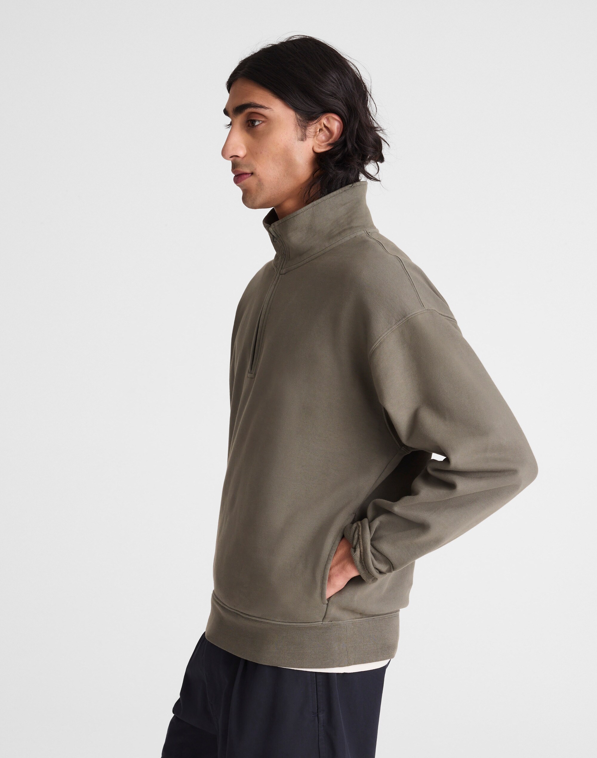 Quarter-Zip Sweatshirt in Loopback Terry