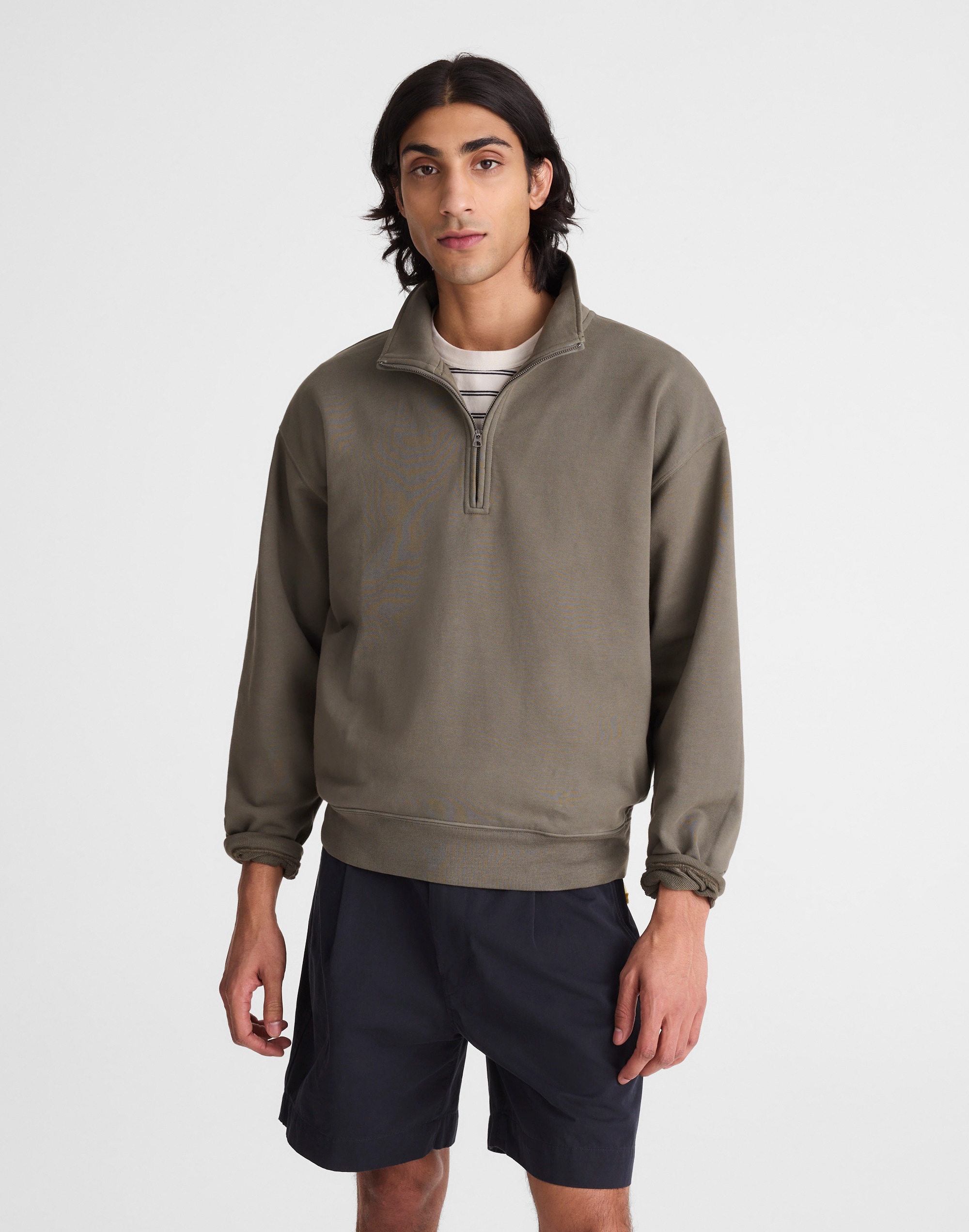 Quarter-Zip Sweatshirt in Loopback Terry