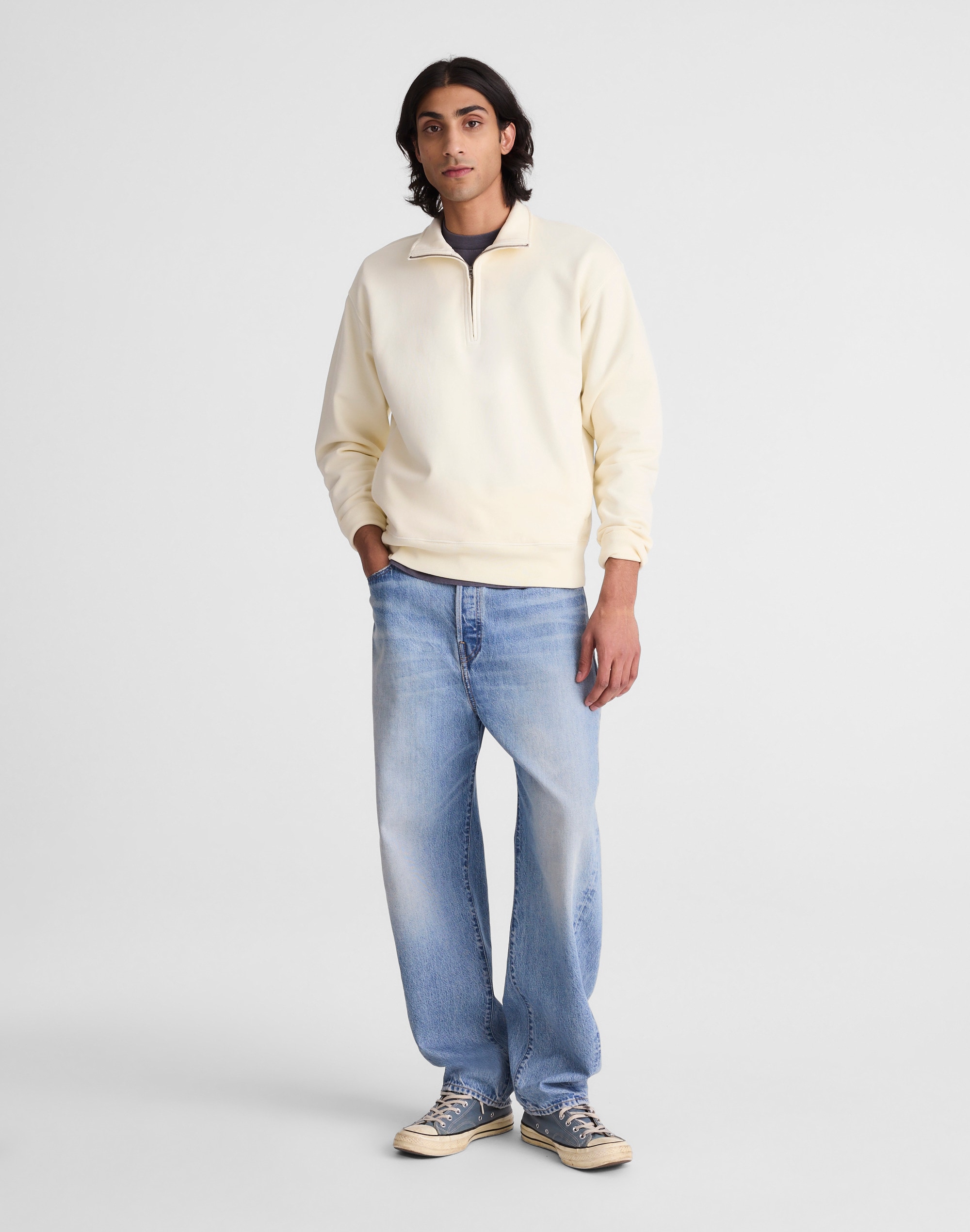 Quarter-Zip Sweatshirt in Loopback Terry