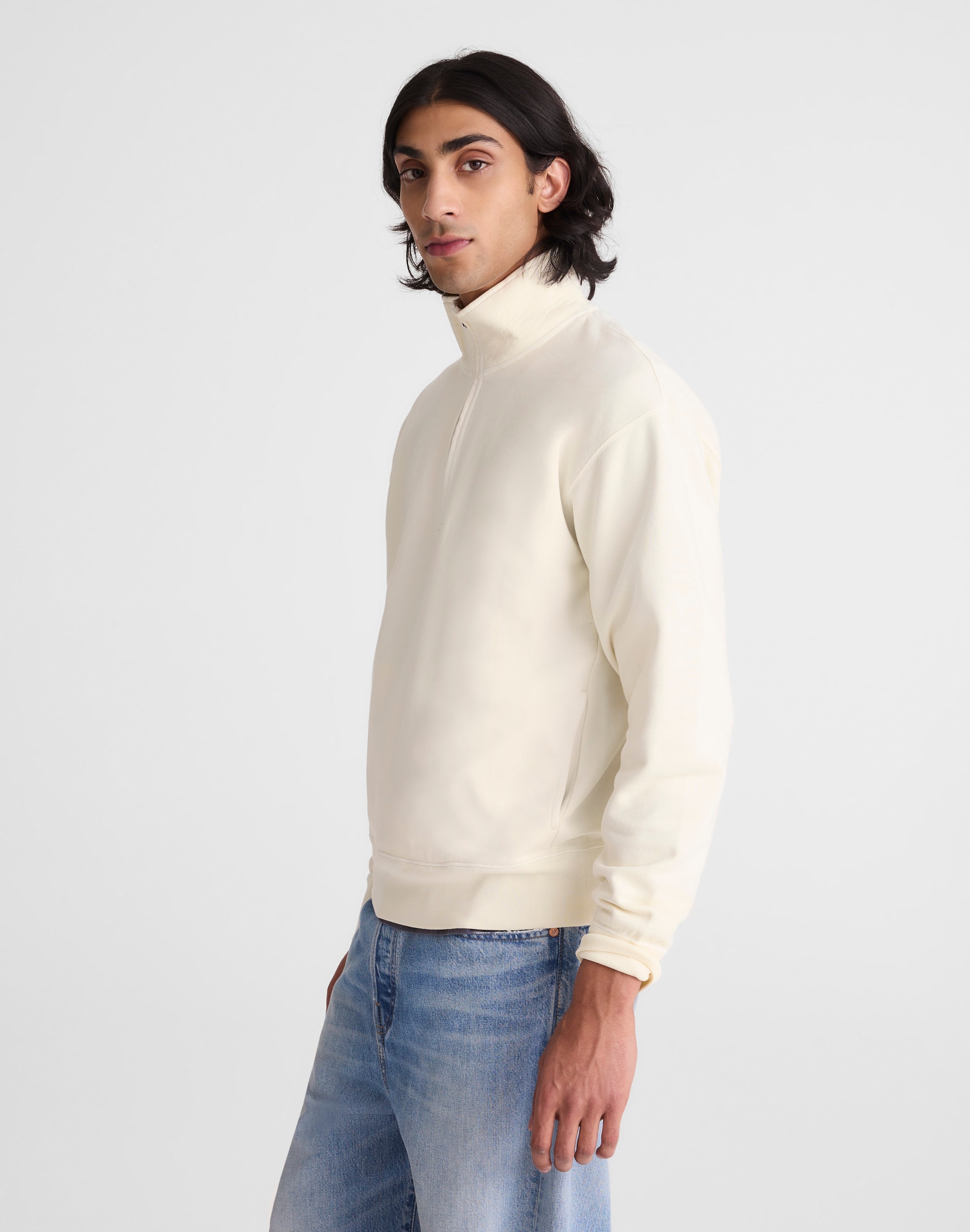 Quarter-Zip Sweatshirt in Loopback Terry