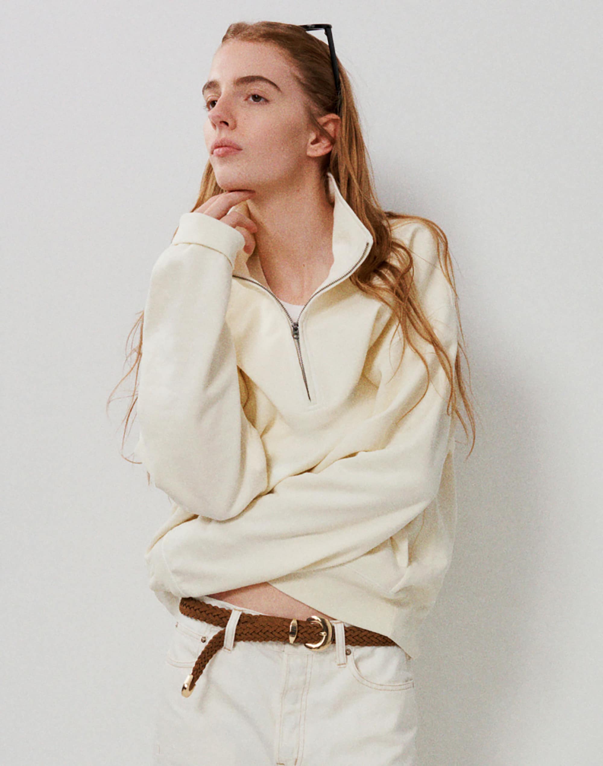 Quarter-Zip Sweatshirt in Loopback Terry