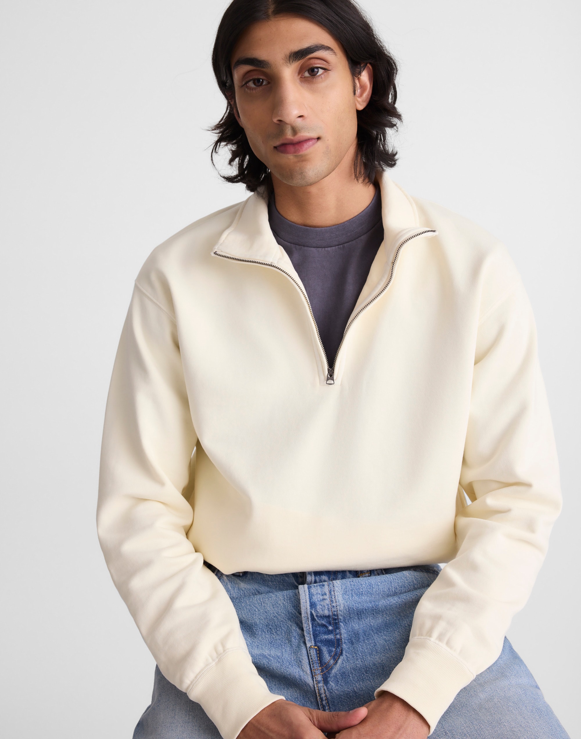 Quarter-Zip Sweatshirt in Loopback Terry