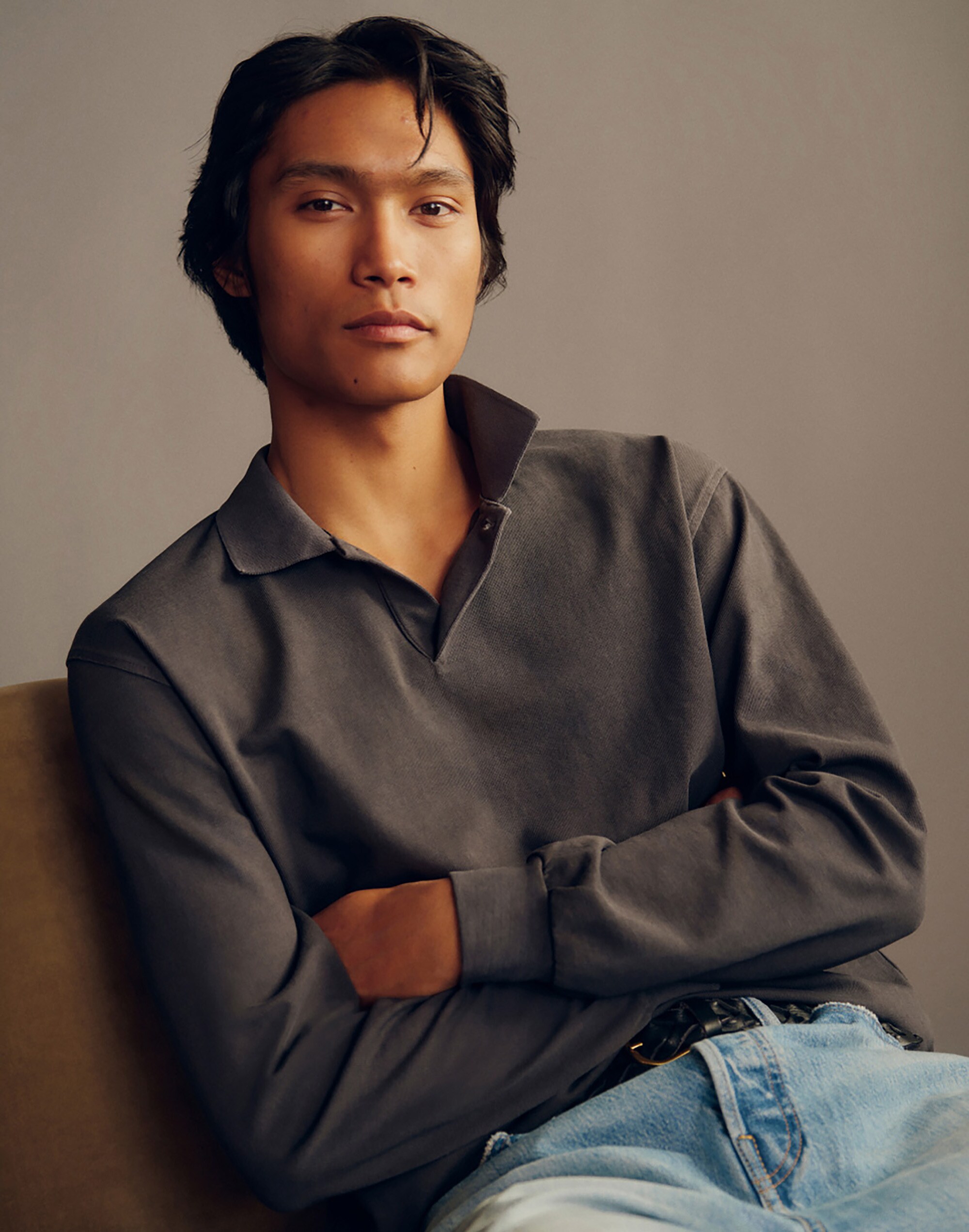 Compact-Knit Sweater Polo