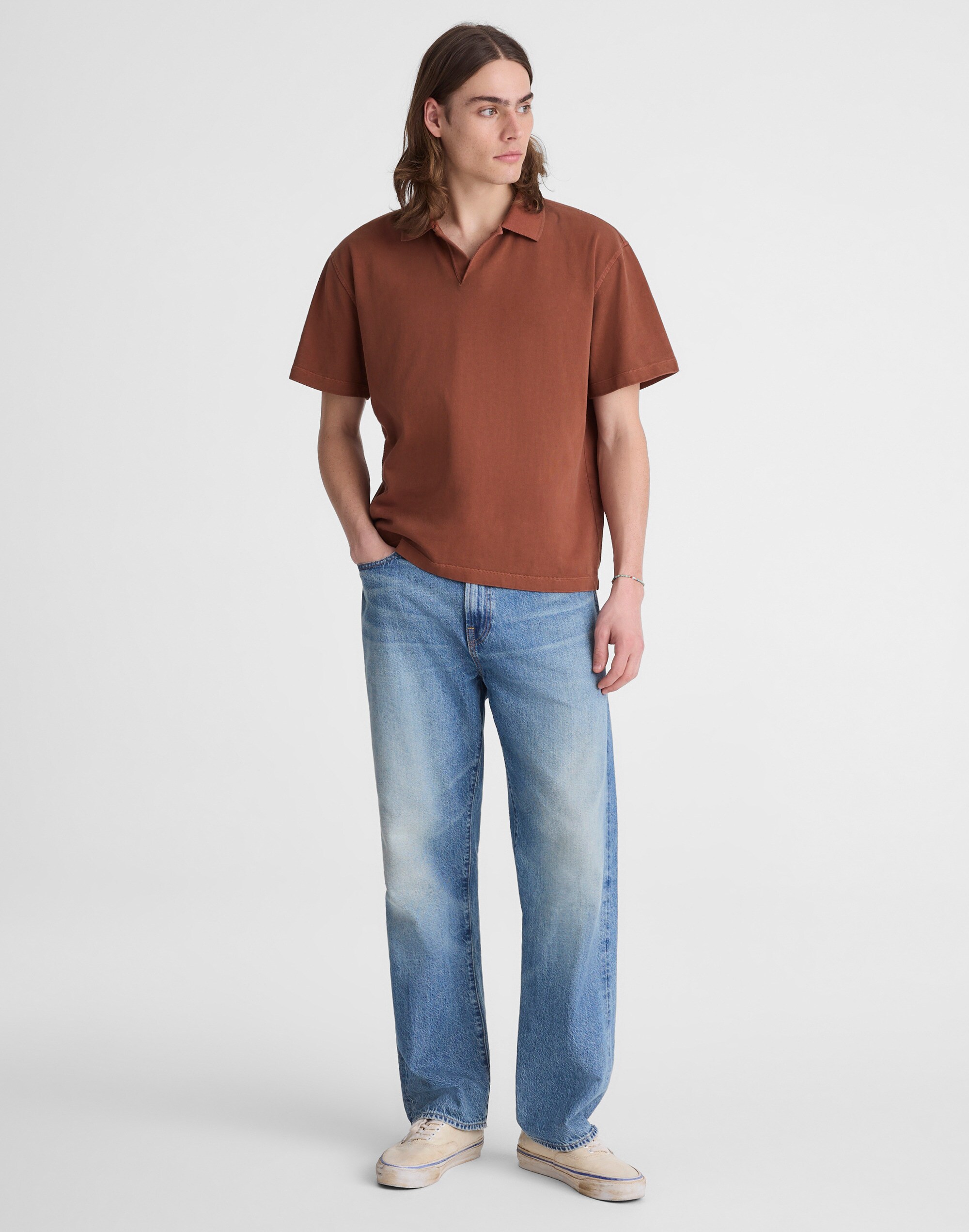 Short-Sleeve Compact-Knit Polo