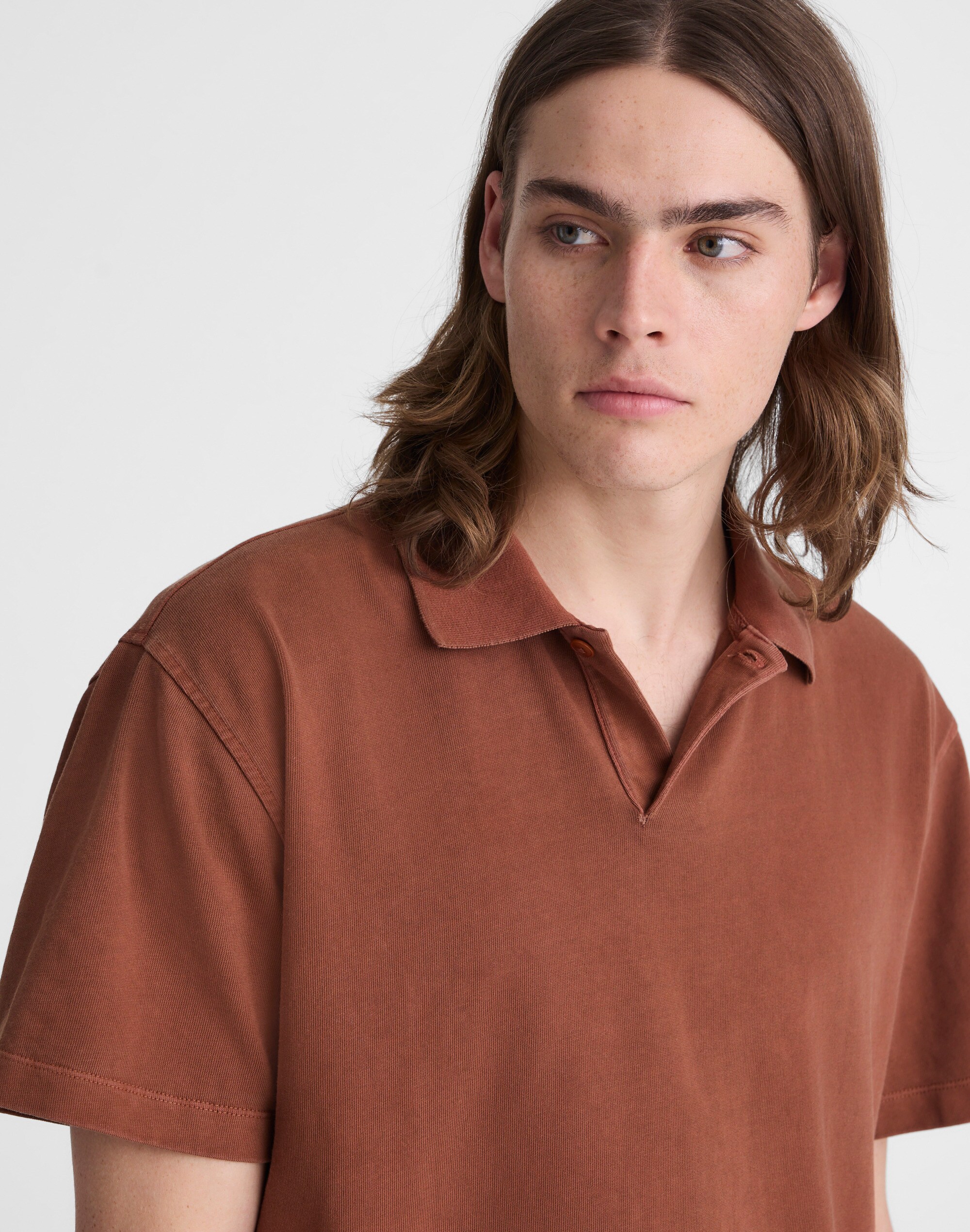 Short-Sleeve Compact-Knit Polo