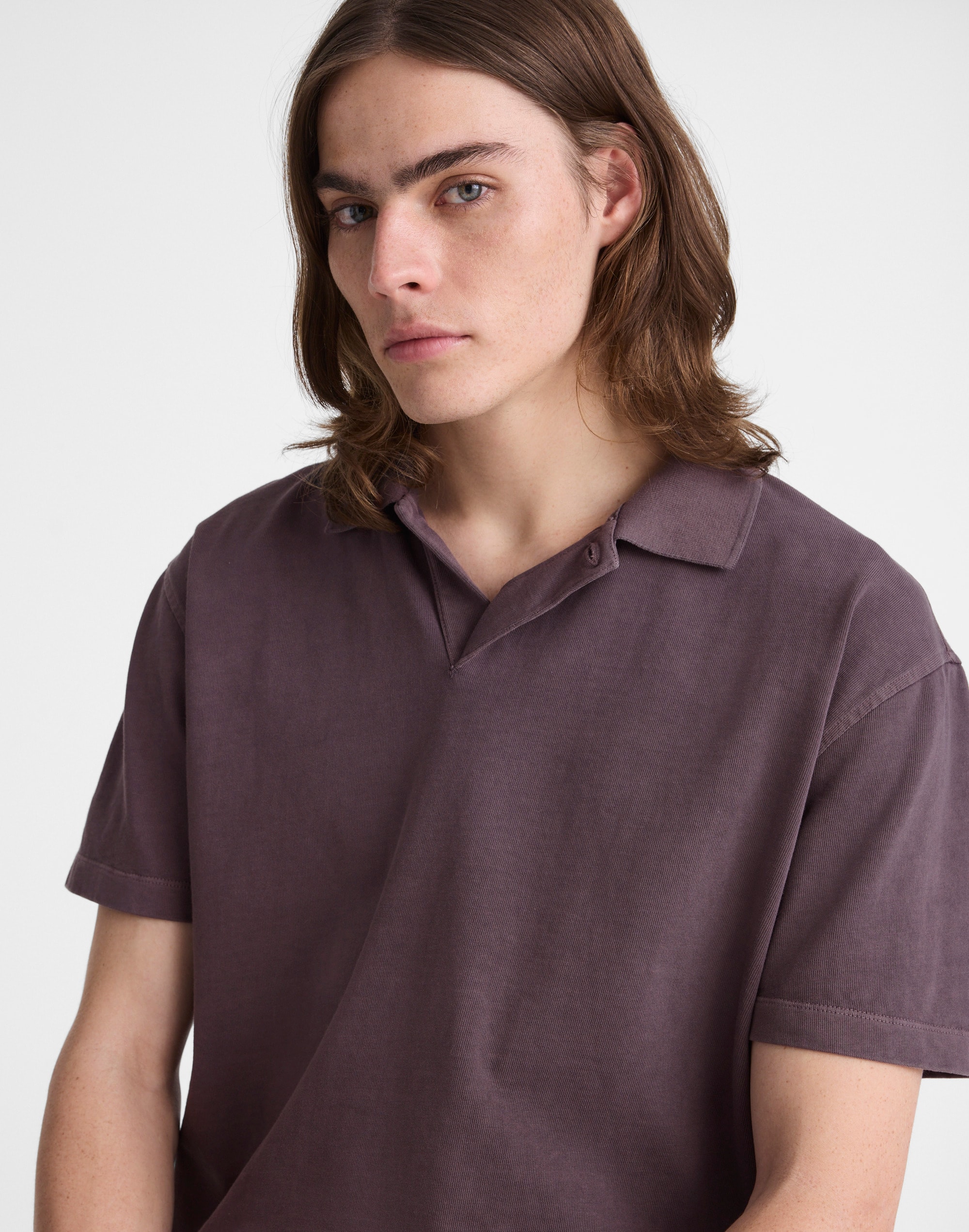 Short-Sleeve Compact-Knit Polo