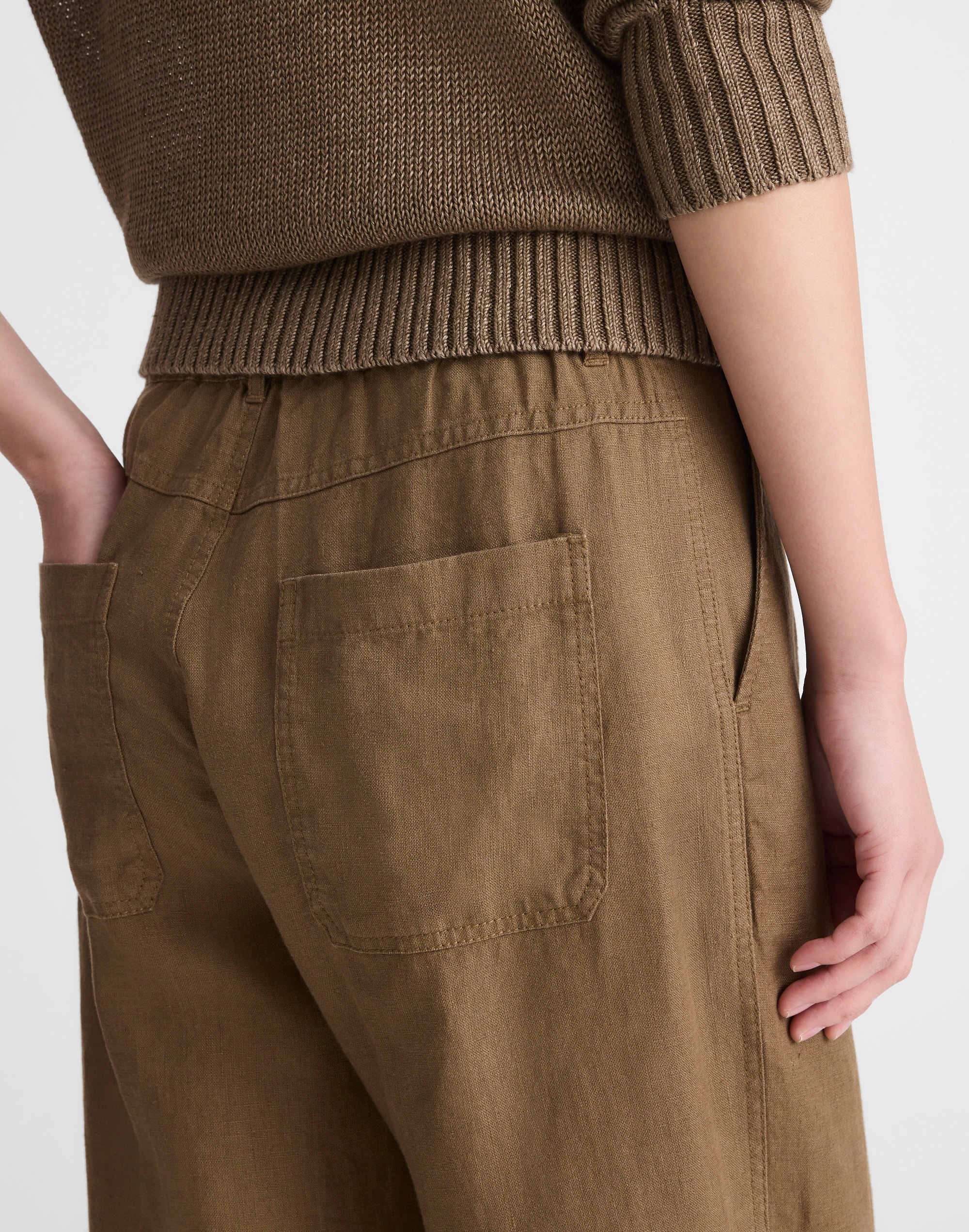 The Tall Zoe Relaxed Straight Pant in 100% Linen