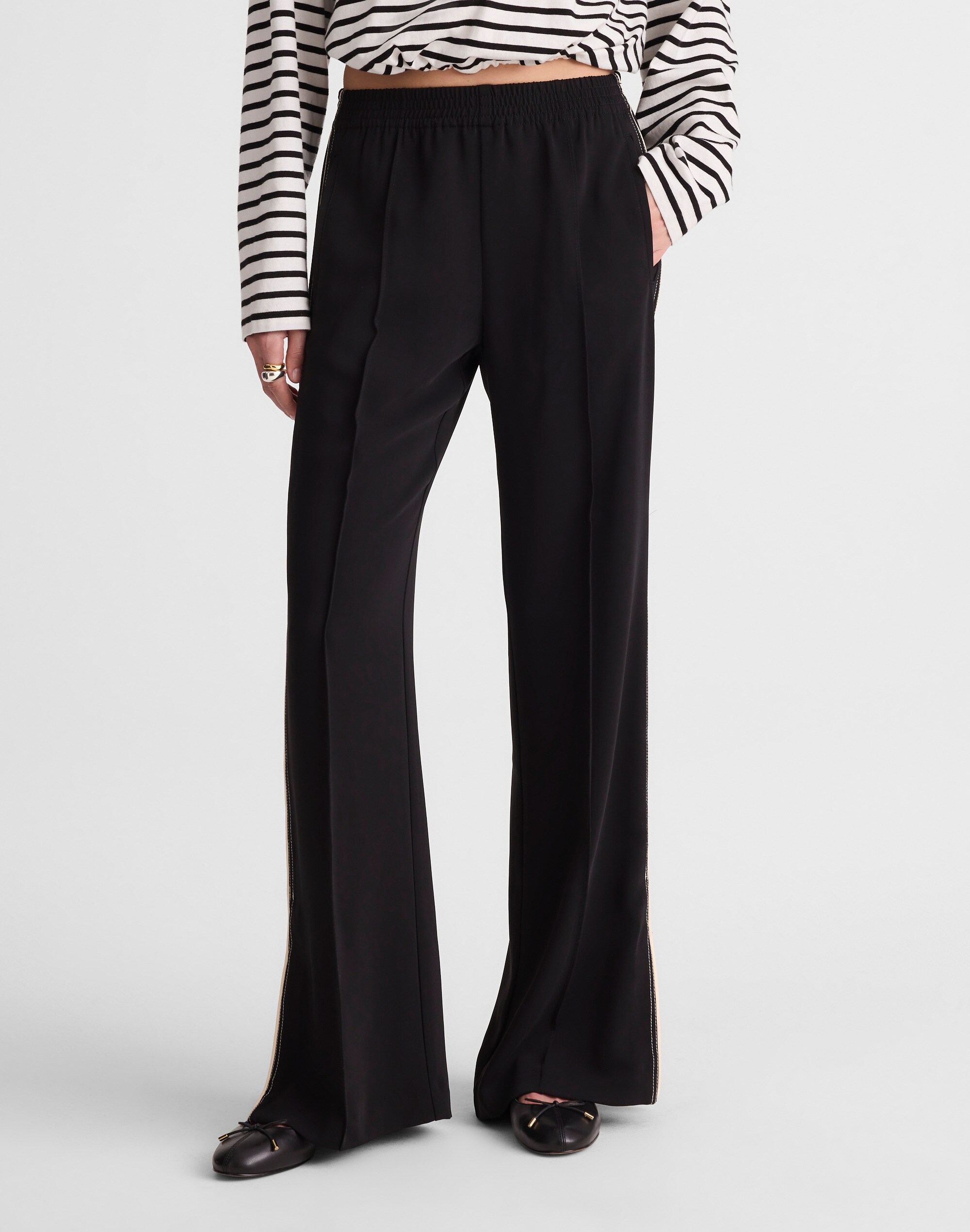 Pull-On Bootcut Track Pant