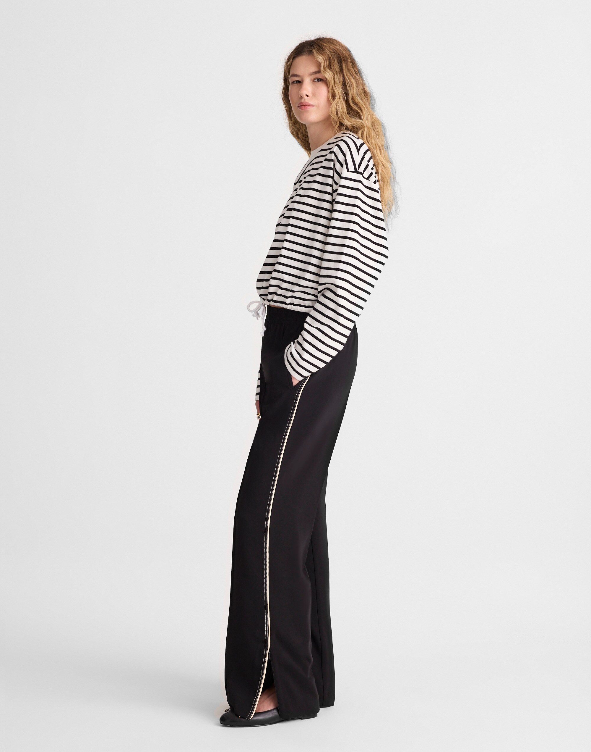 Pull-On Bootcut Track Pant