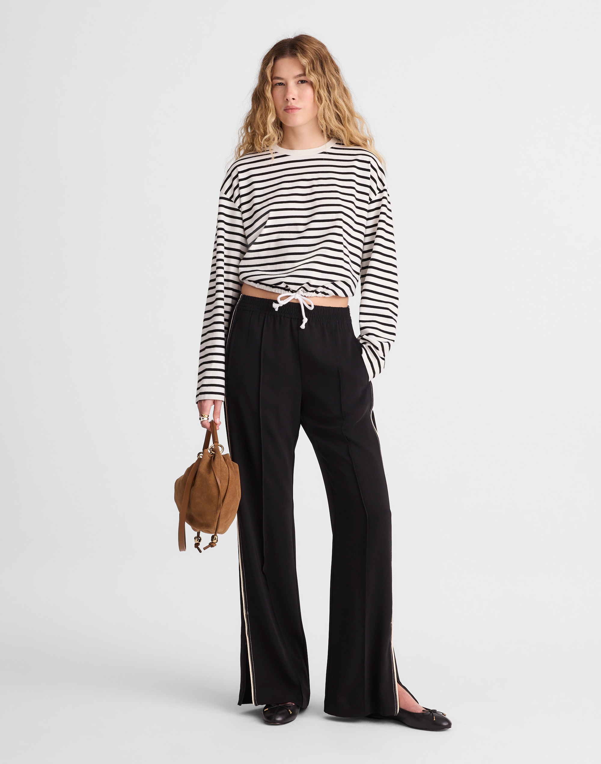 Pull-On Bootcut Track Pant