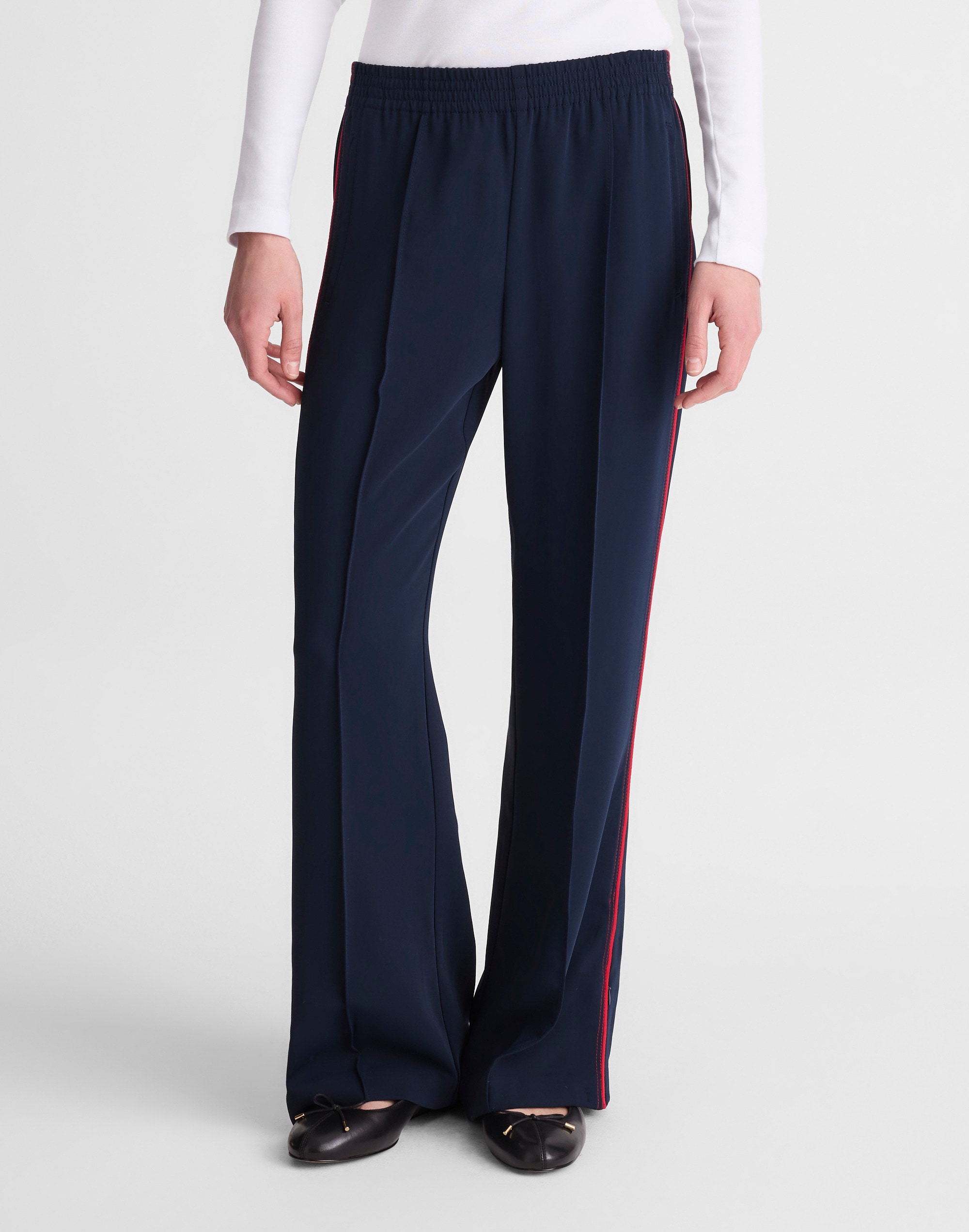 Madewell Pull-on Bootcut Track Pant In Blue