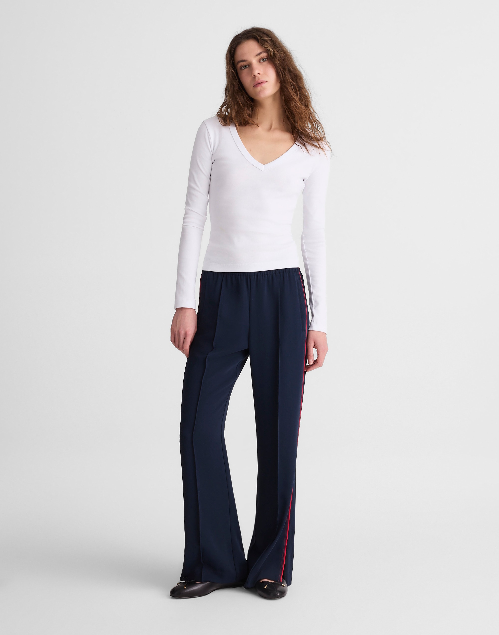 Madewell Pull-on Bootcut Track Pant In Blue