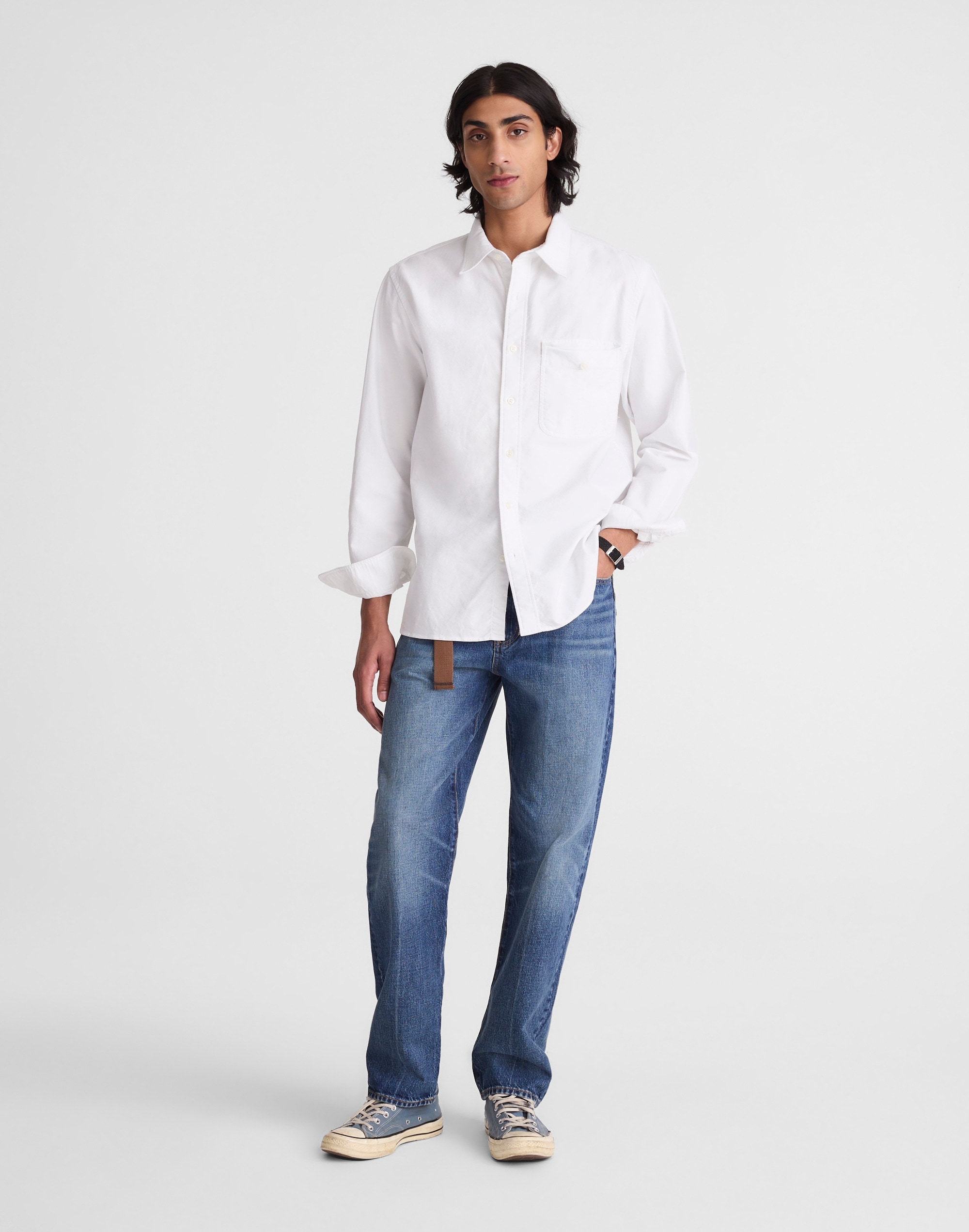 Single-Pocket Shirt in Allday Oxford