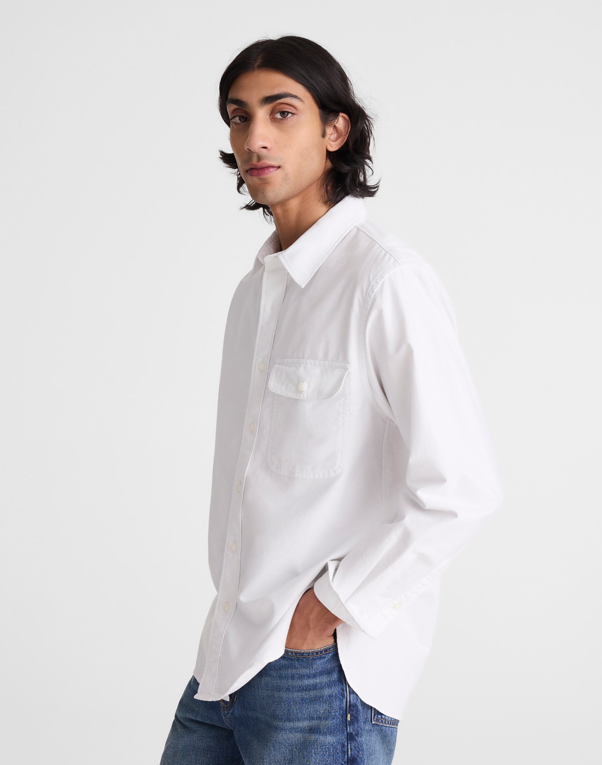 Single-Pocket Shirt in Allday Oxford