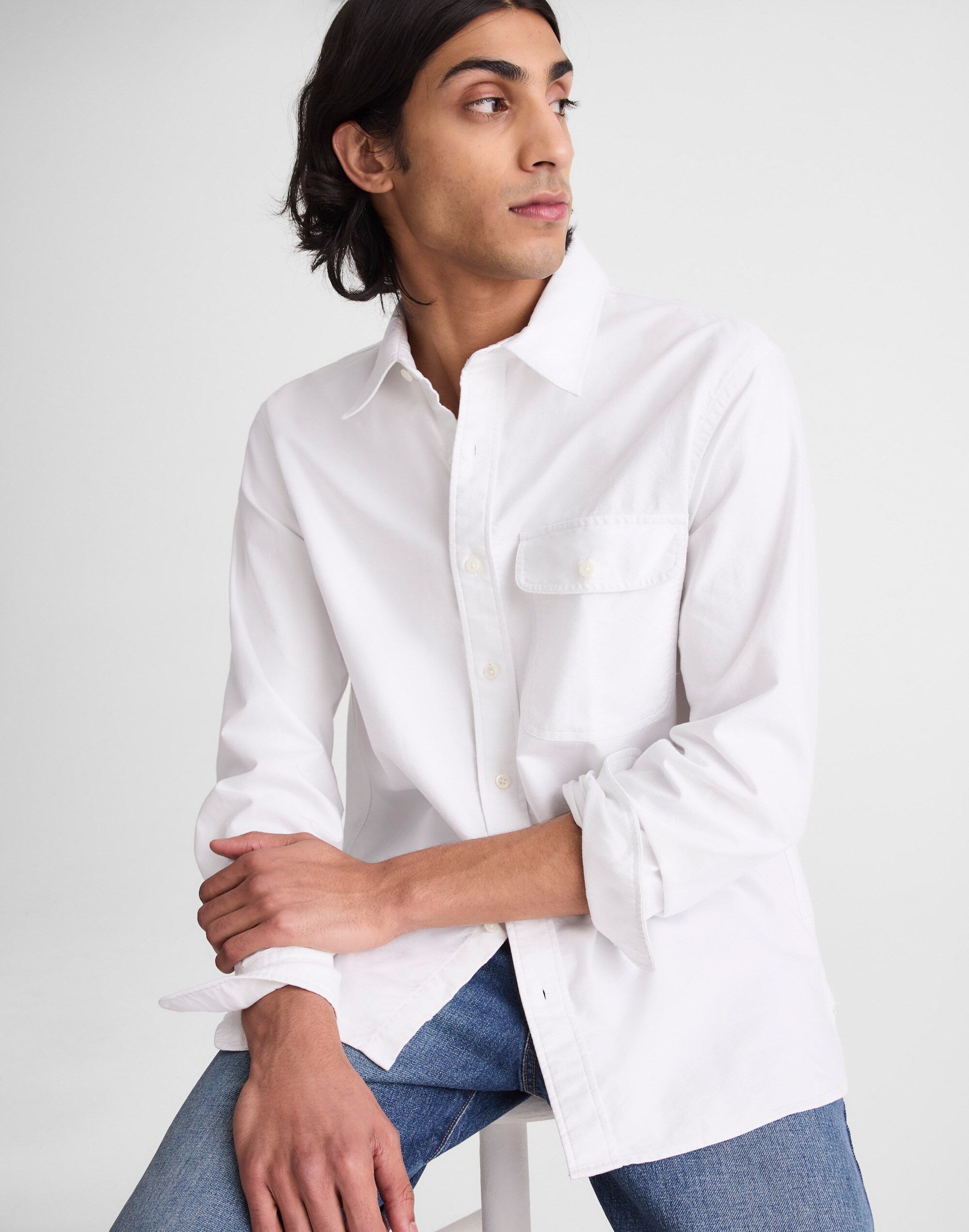 Single-Pocket Shirt in Allday Oxford