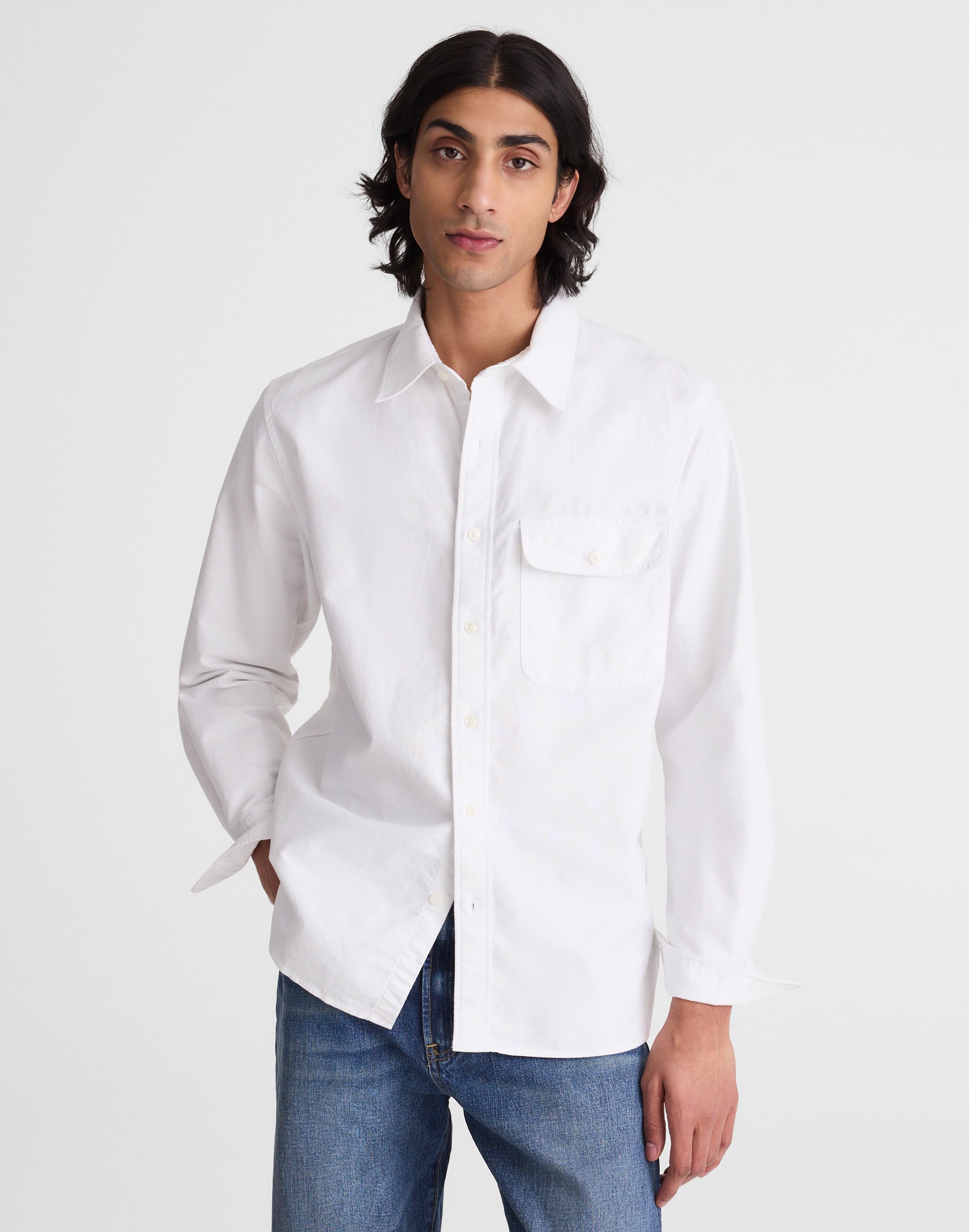 Single-Pocket Shirt in Allday Oxford