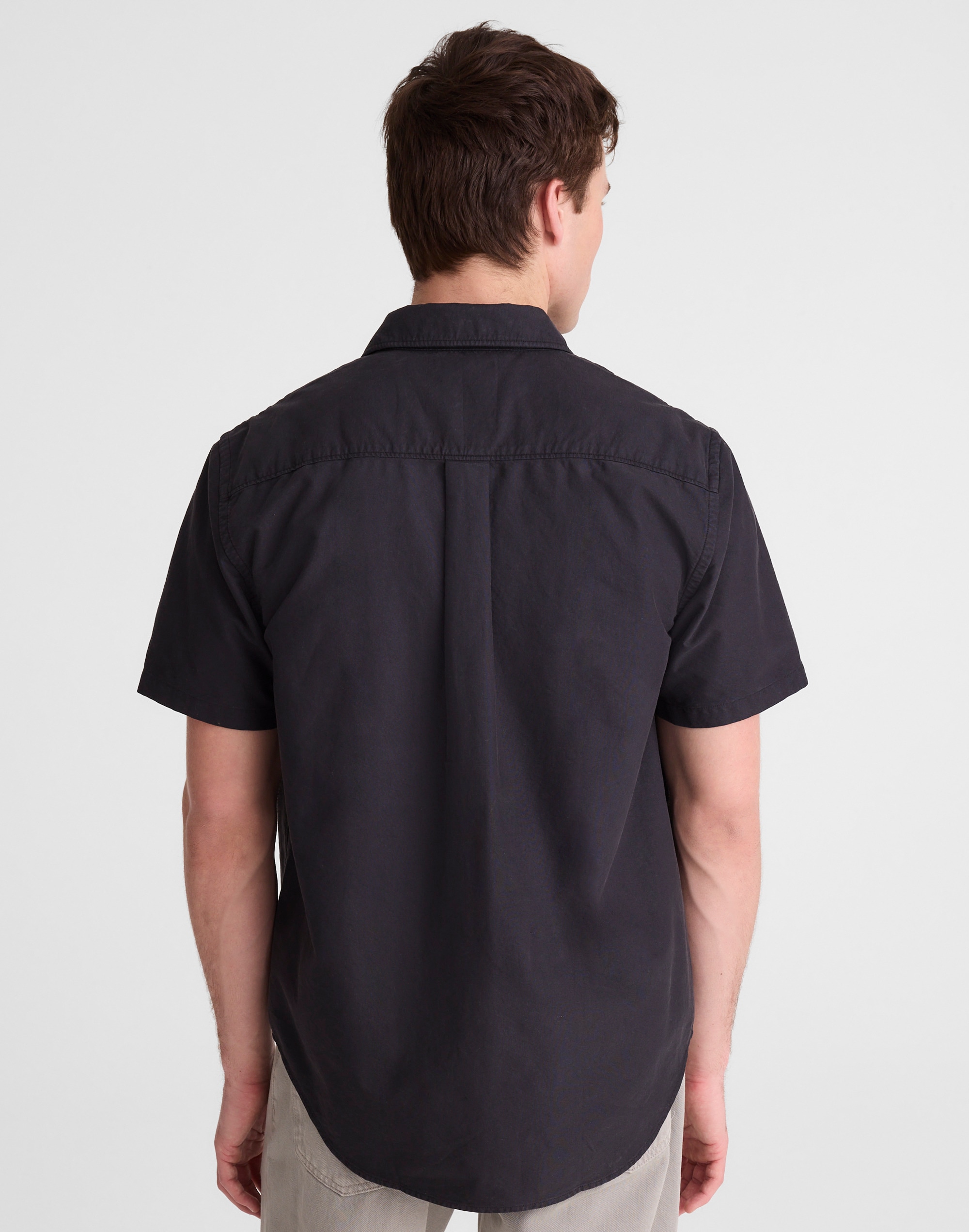 Short-Sleeve Single-Pocket Shirt in Allday Oxford