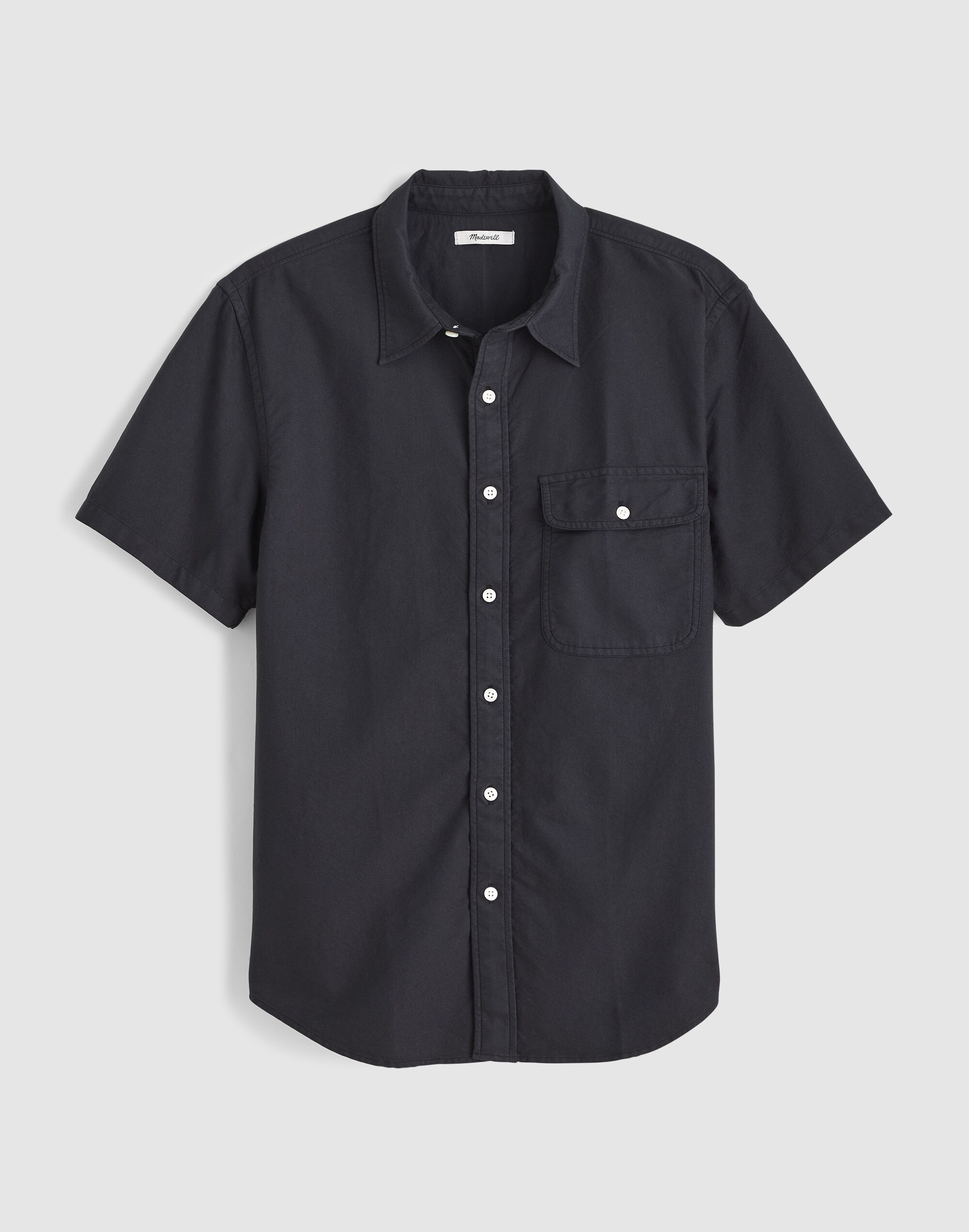 Short-Sleeve Single-Pocket Shirt in Allday Oxford