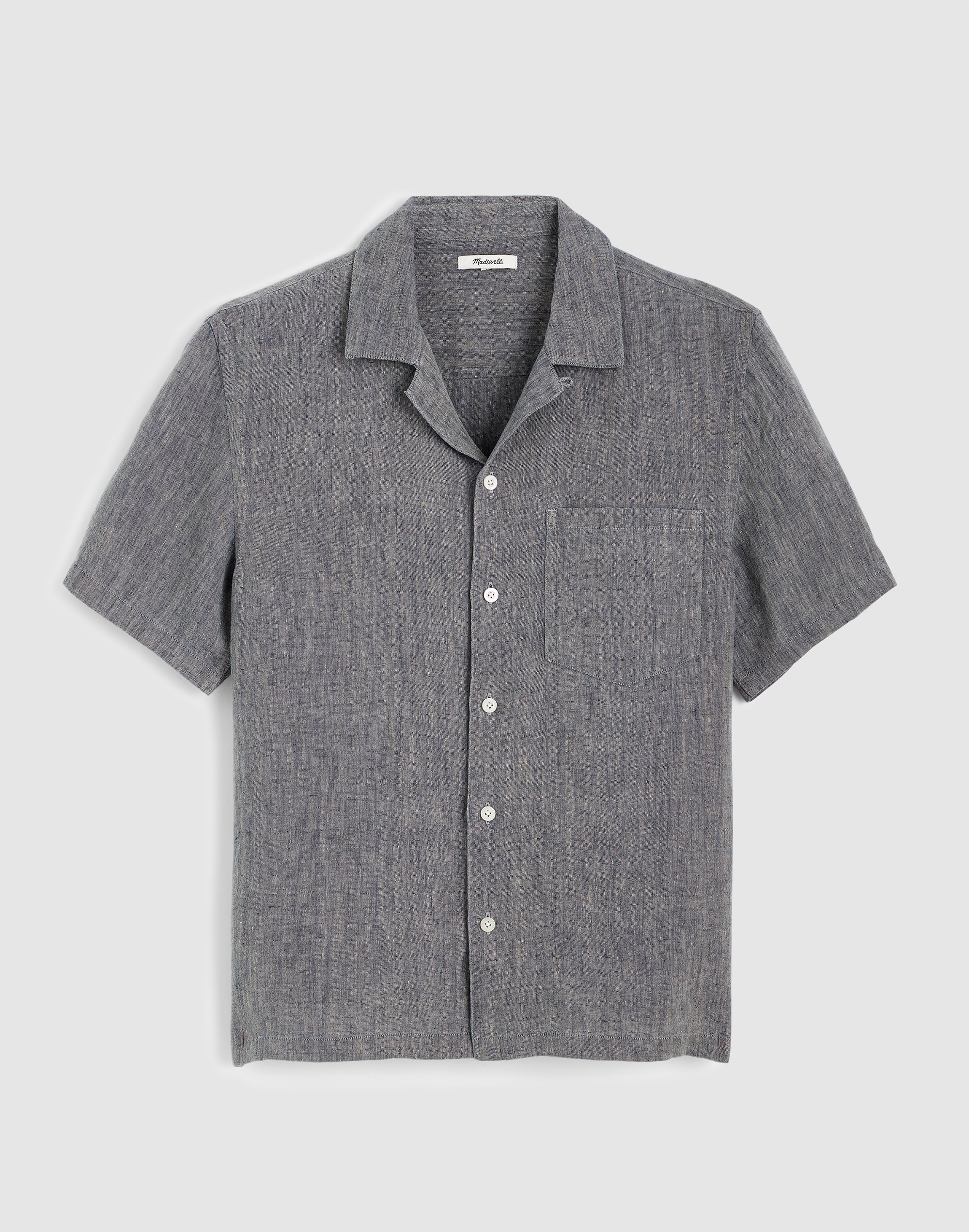 Short-Sleeve Camp Shirt in Linen