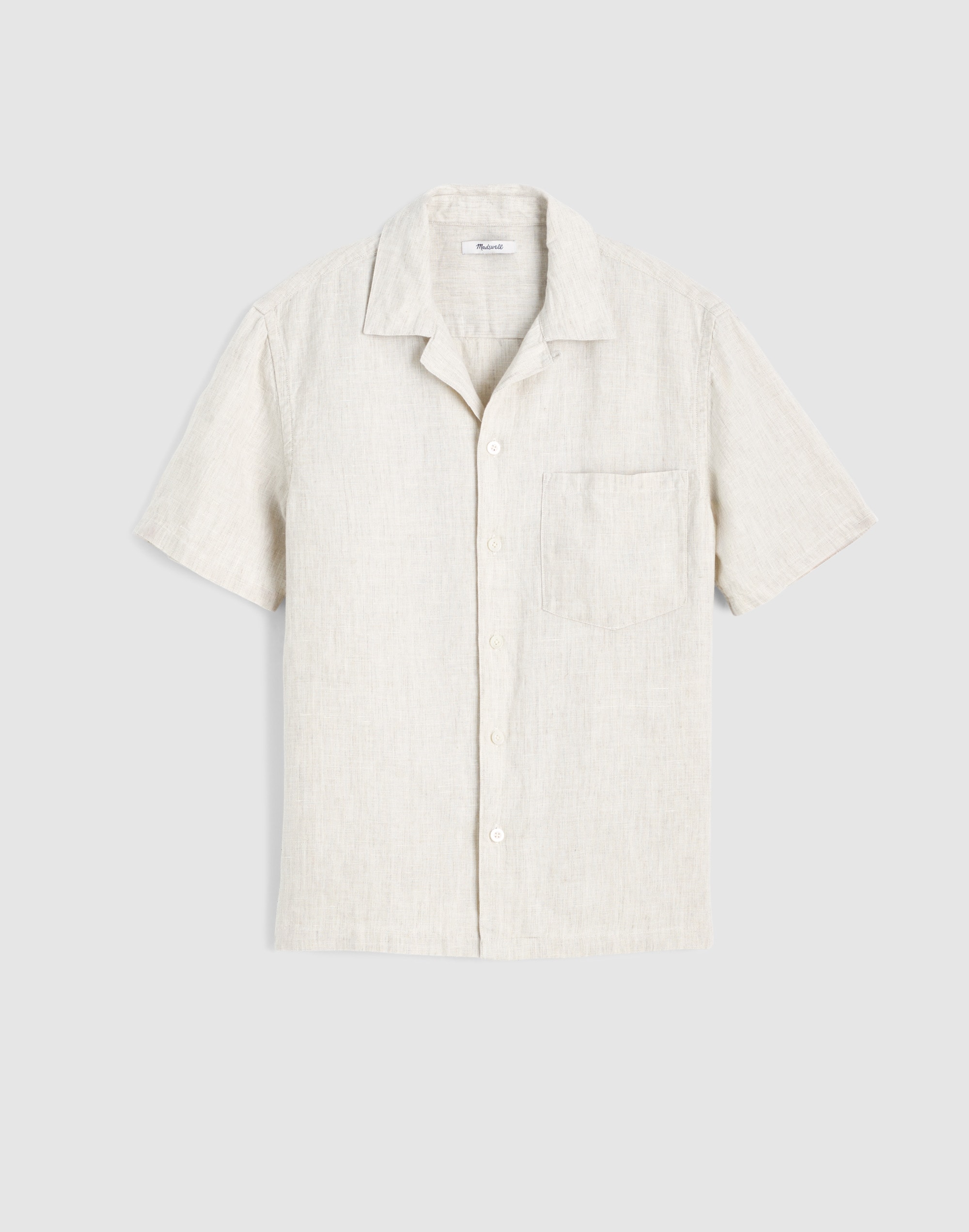 Short-Sleeve Camp Shirt in Linen