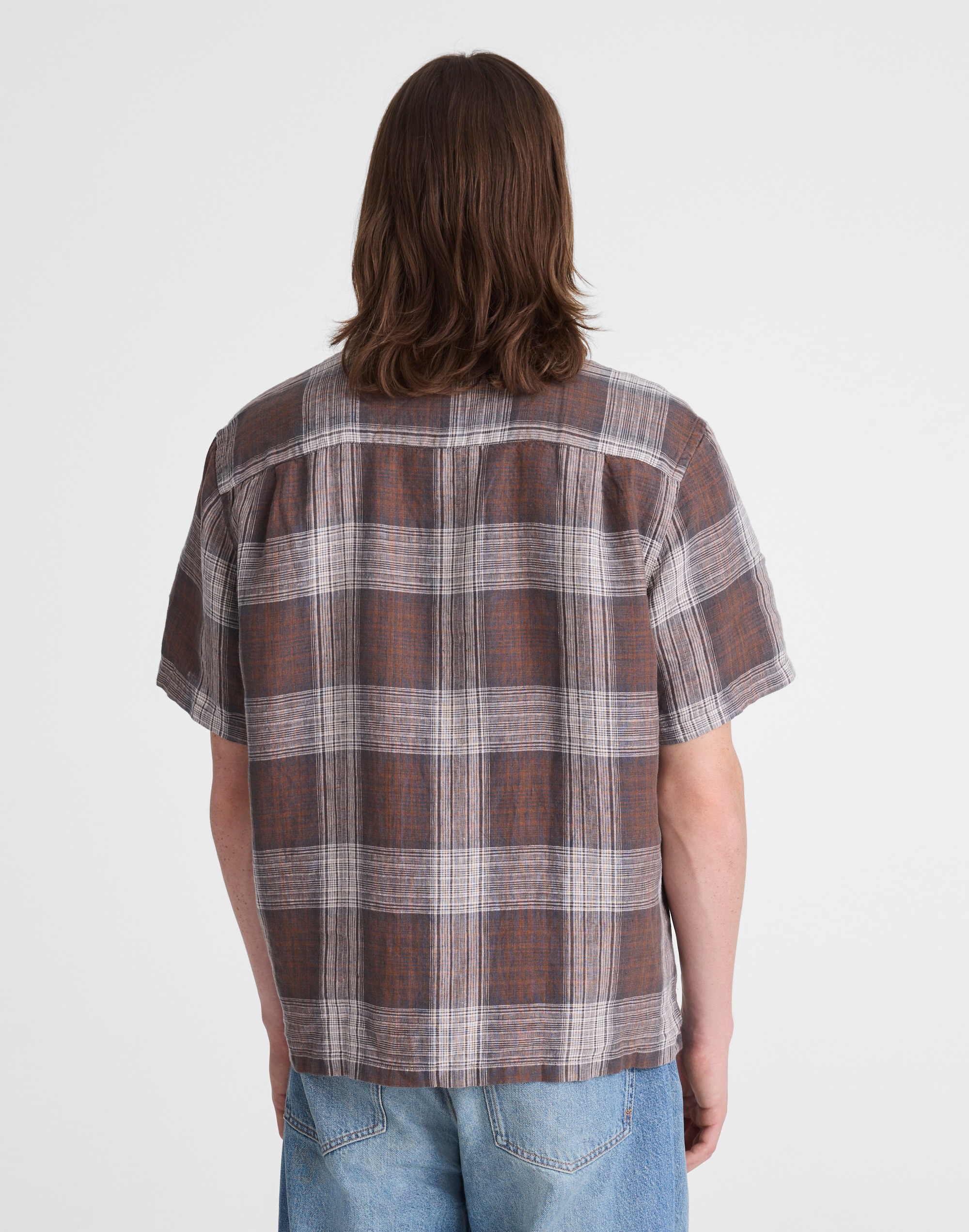 Short-Sleeve Camp Shirt in Linen