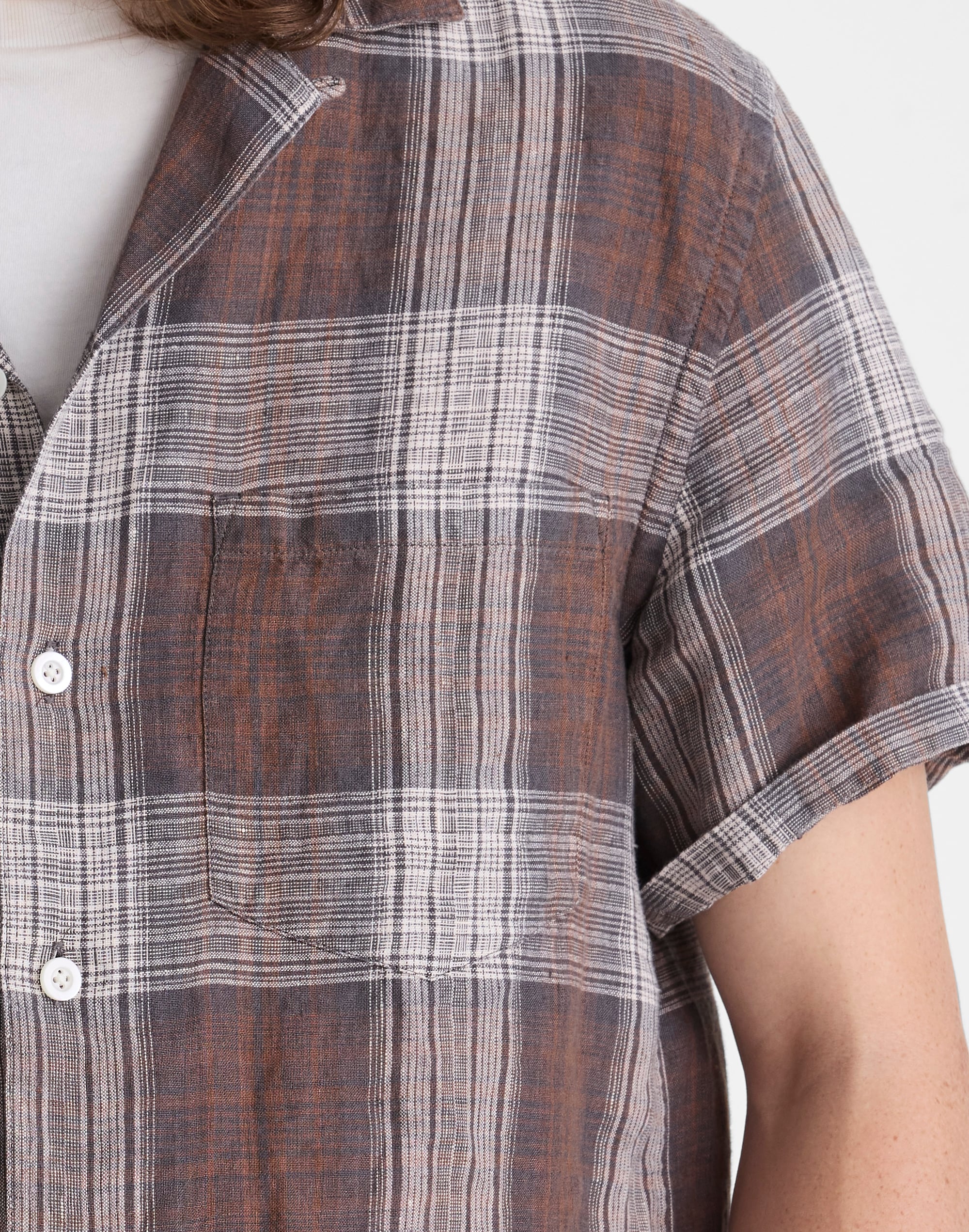 Short-Sleeve Camp Shirt in Linen