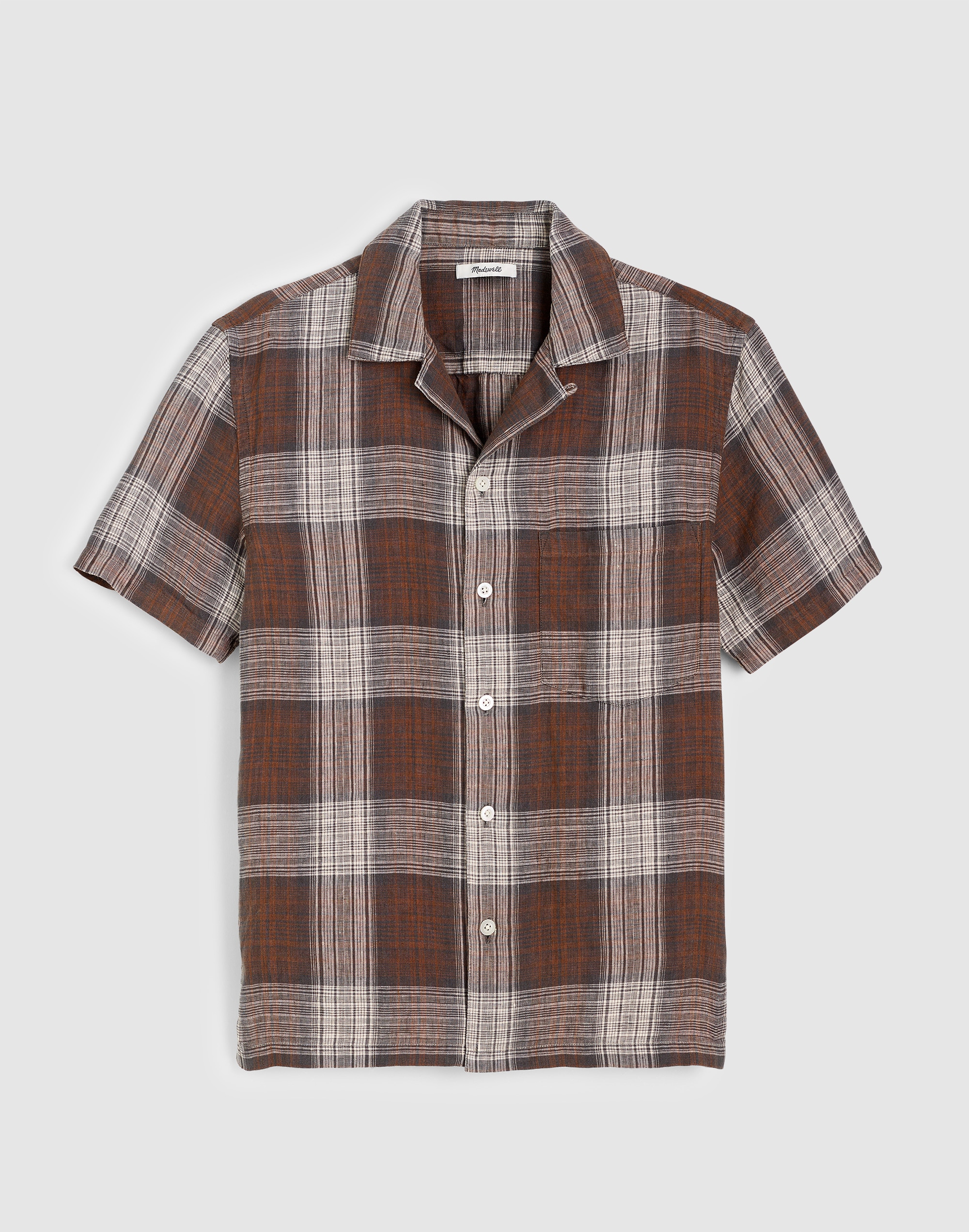 Short-Sleeve Camp Shirt in Linen
