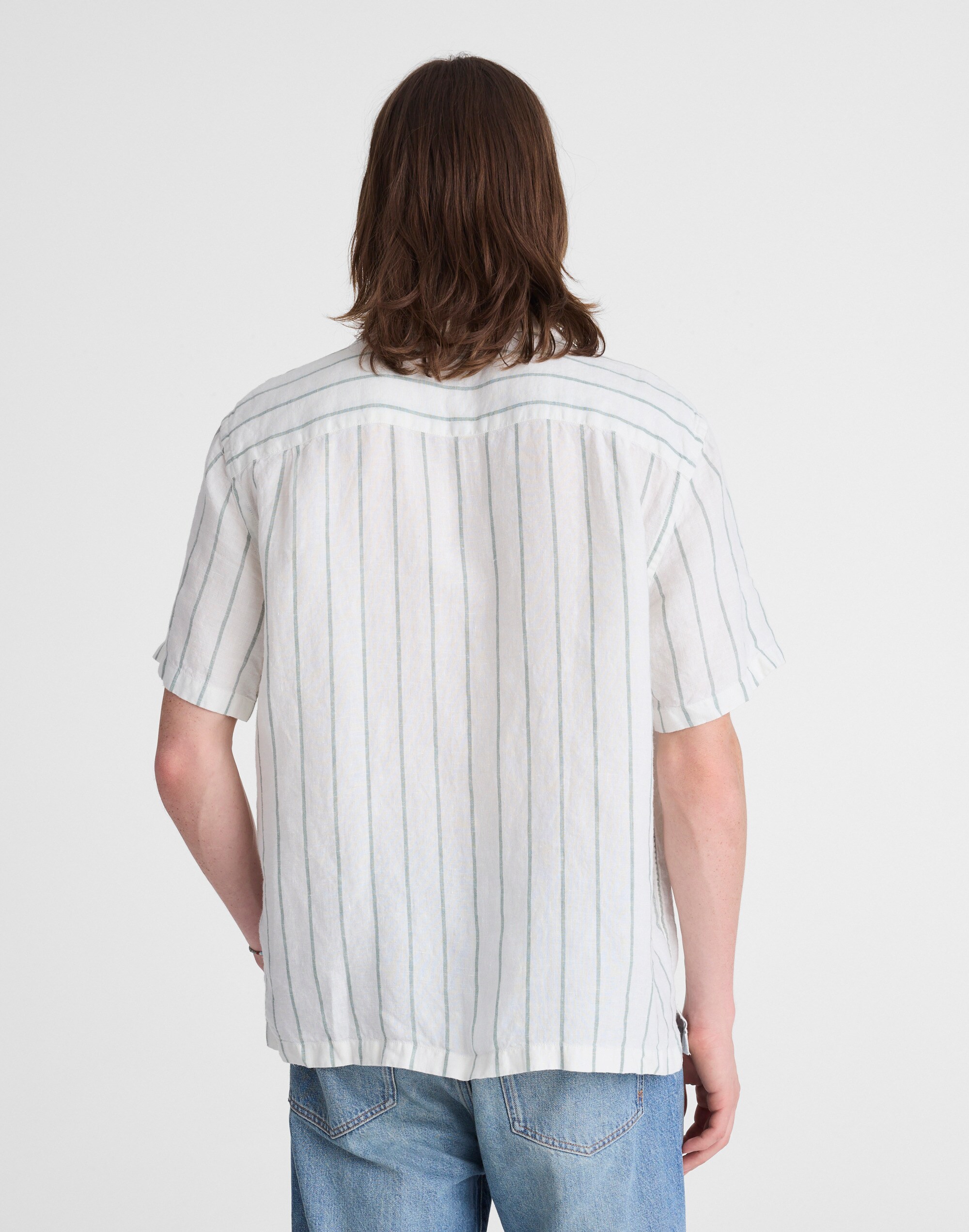 Short-Sleeve Camp Shirt in Linen