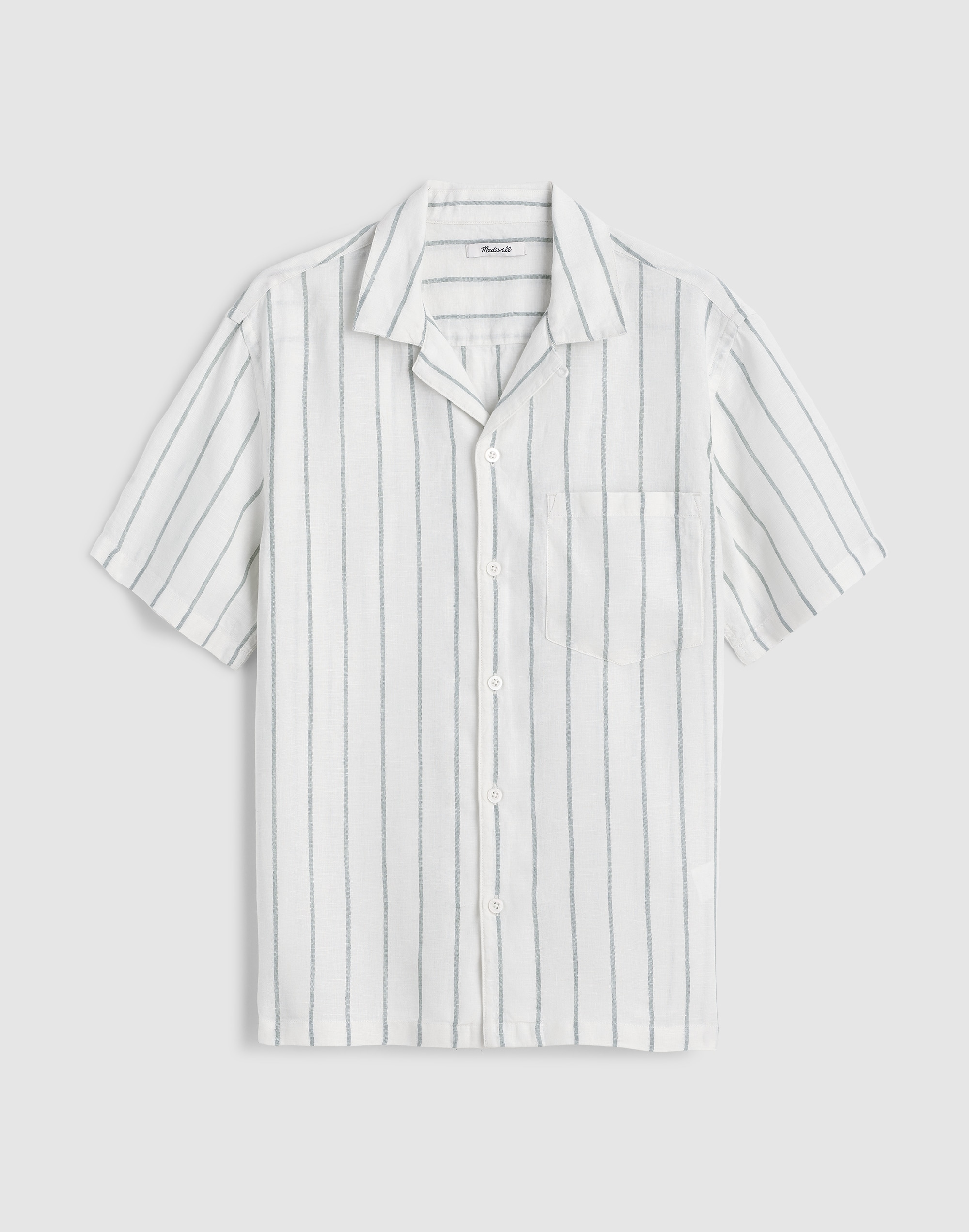Short-Sleeve Camp Shirt in Linen